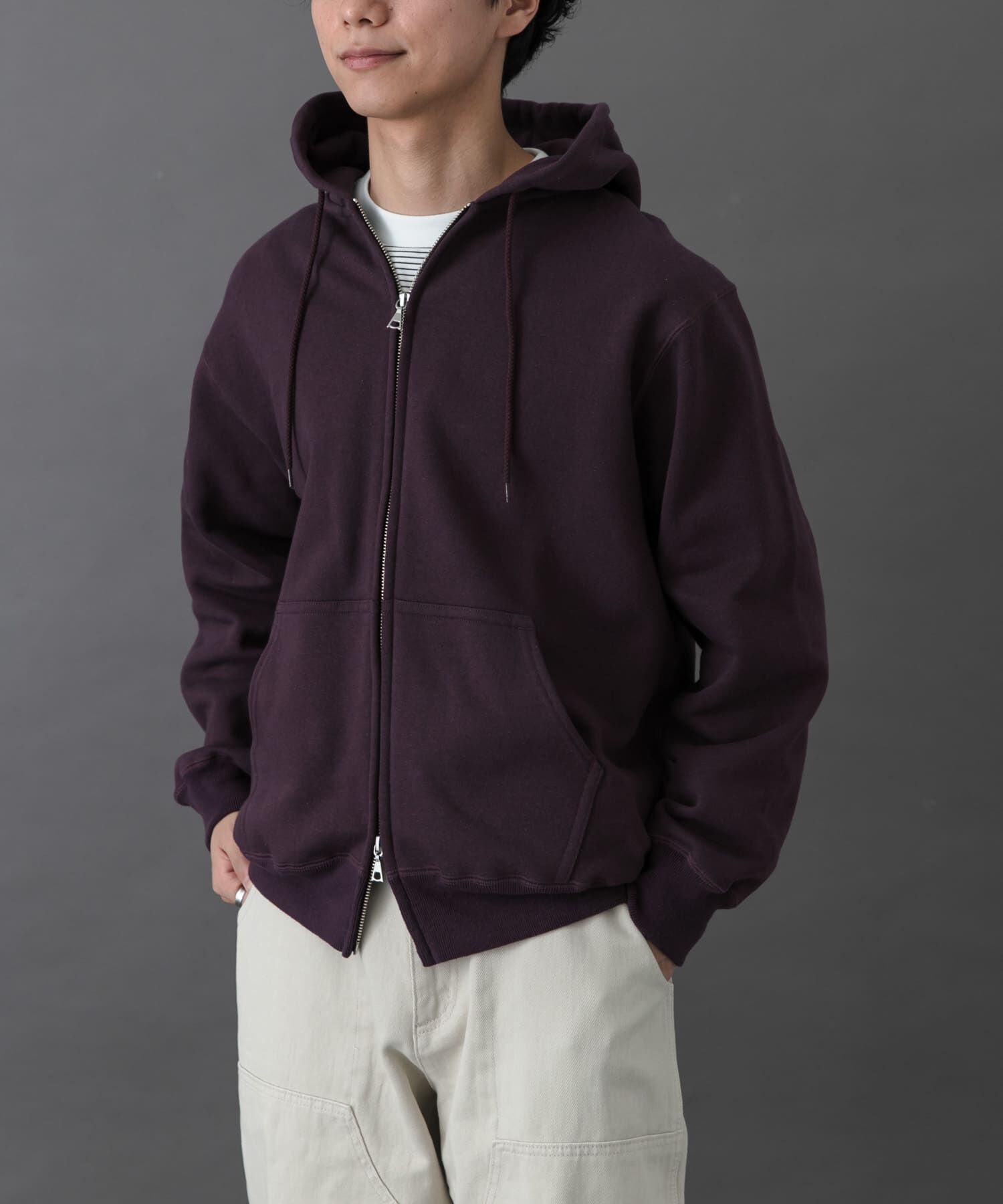 URBAN RESEARCH DOORS「FORK&SPOON　リサイクルコットン裏毛ジップフーディー」|パーカー|