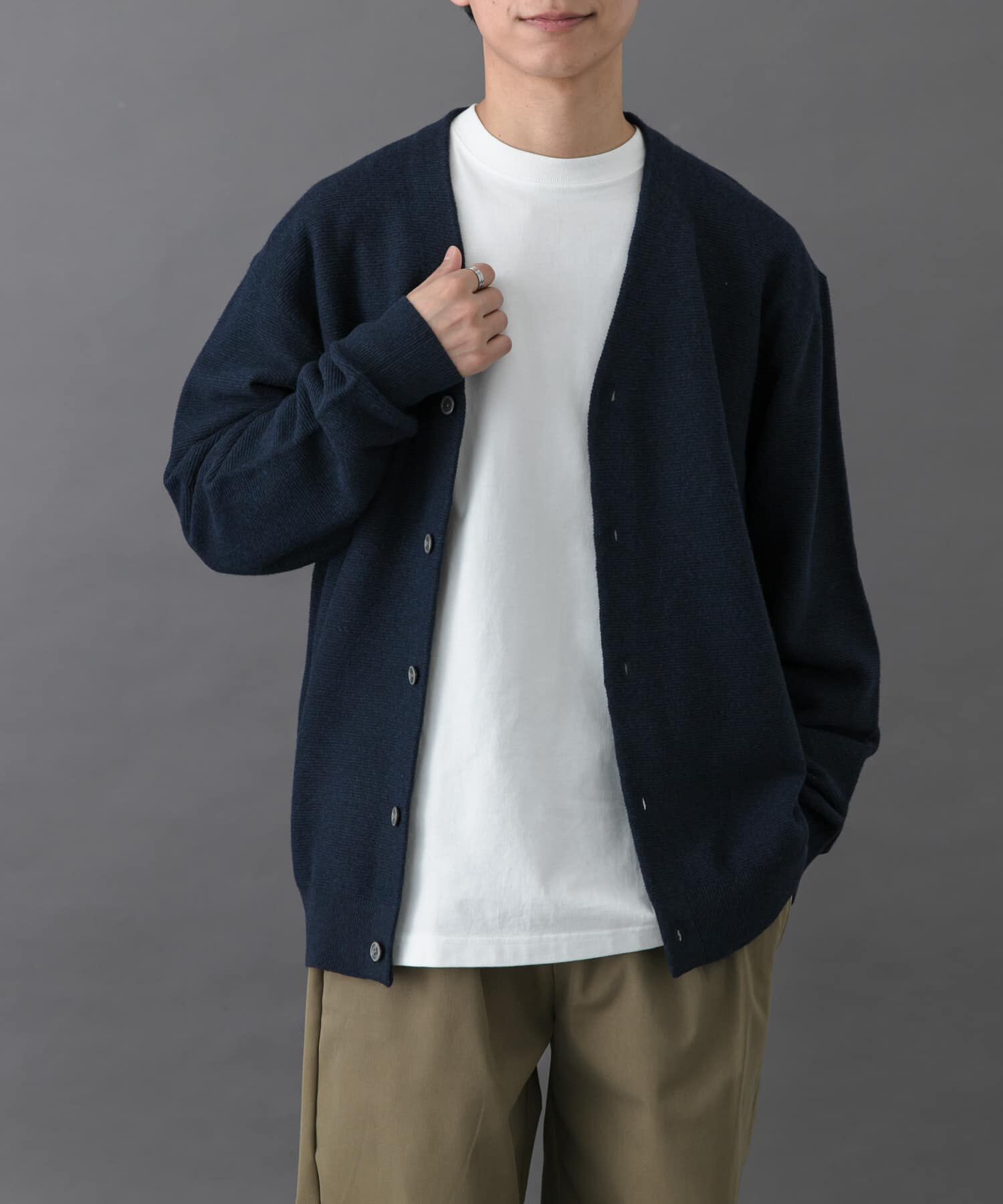 URBAN RESEARCH DOORS「FORK&SPOON　PROVORONE Vネックカーディガン」|カーディガン|