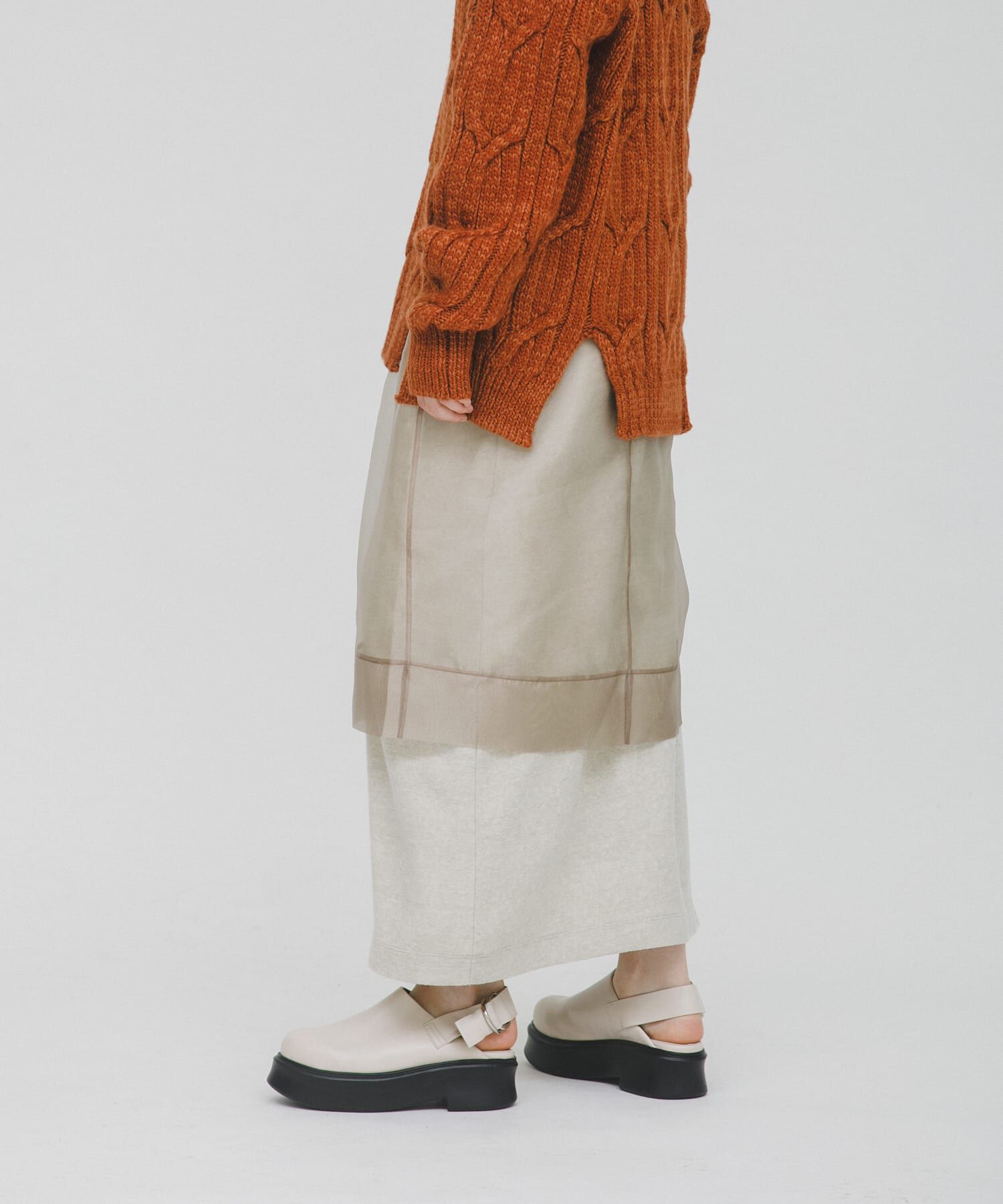 LAATO「sheer midi skirt」|スカート|