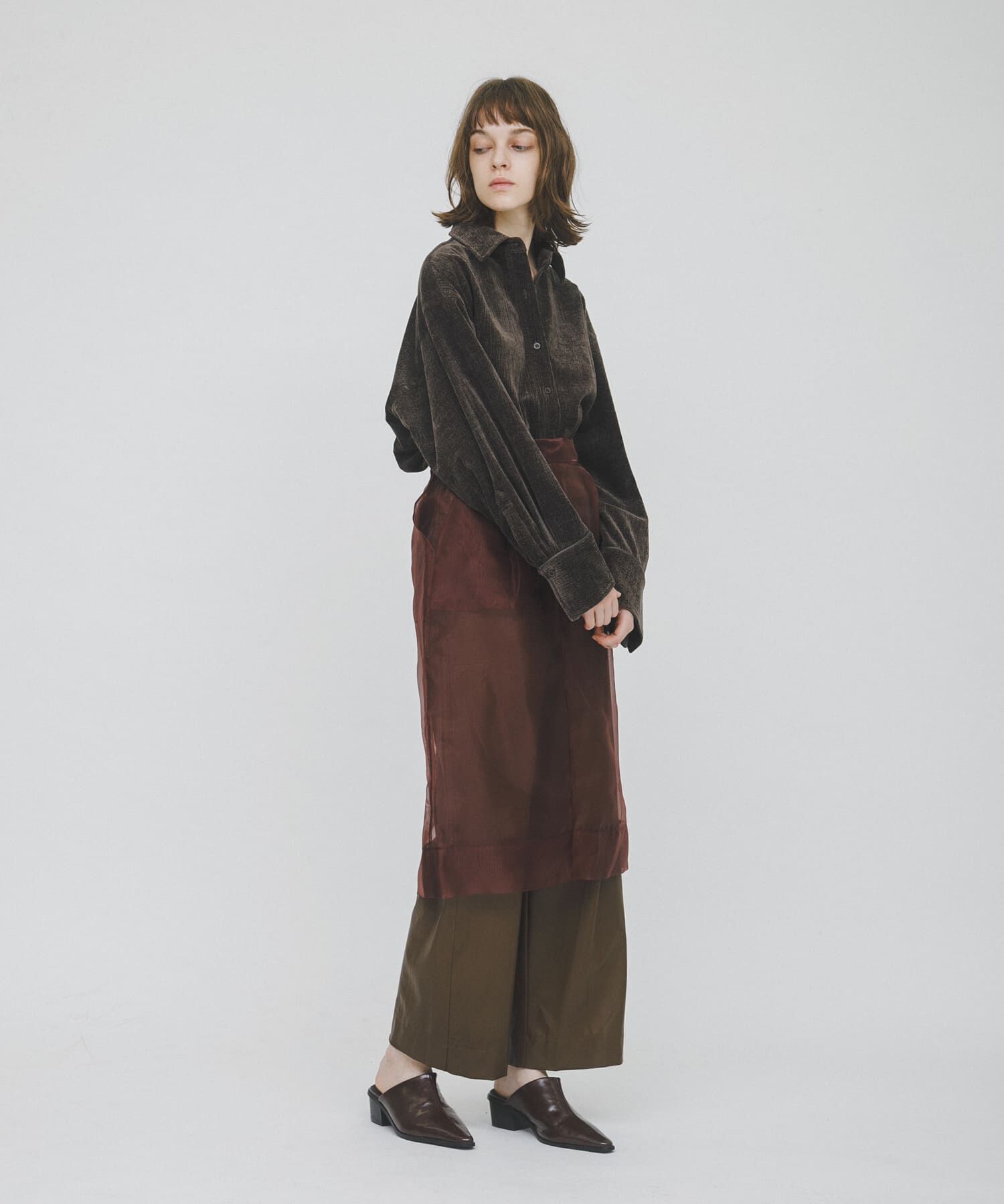 LAATO「sheer midi skirt」|スカート|