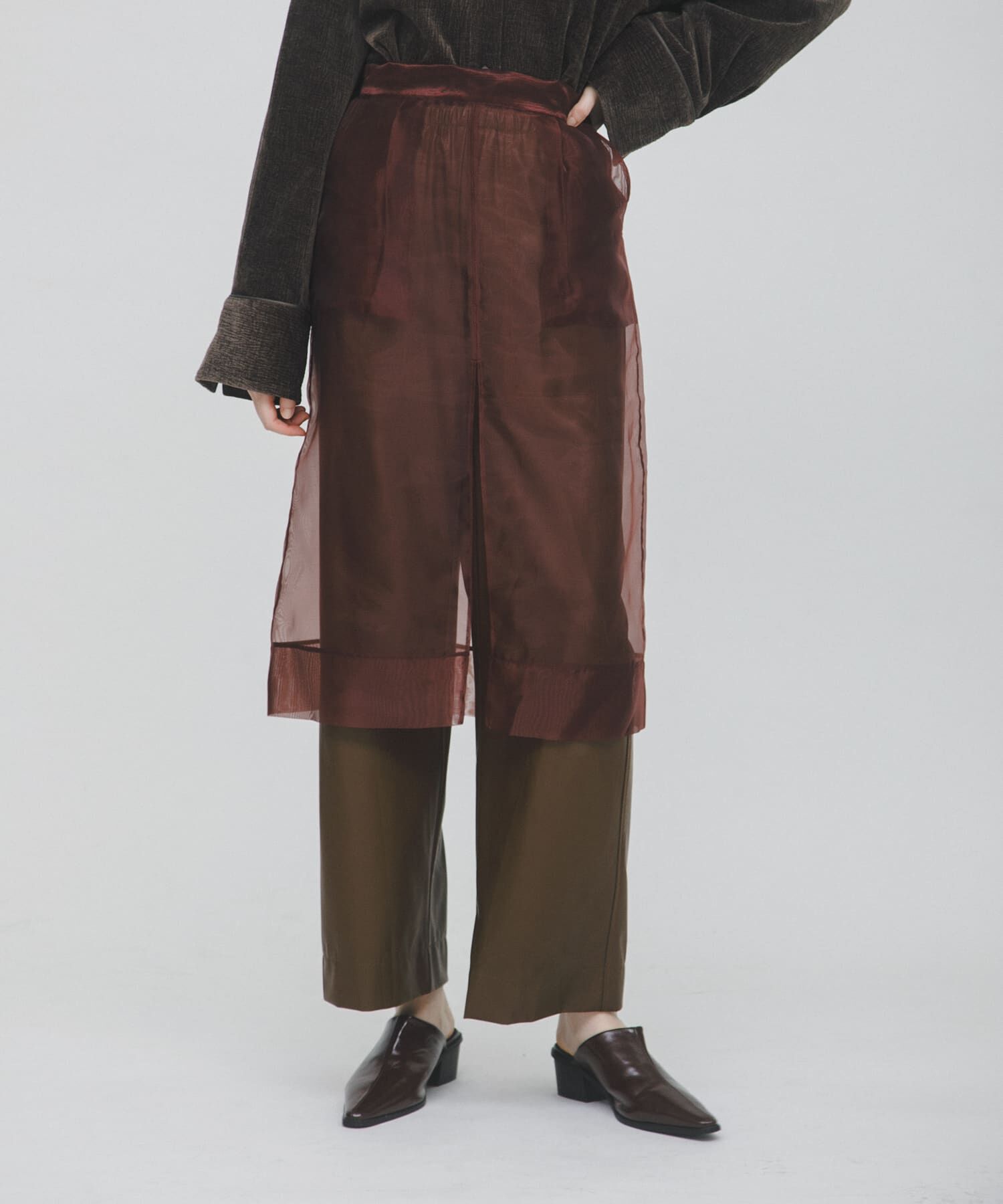 LAATO「sheer midi skirt」|スカート|