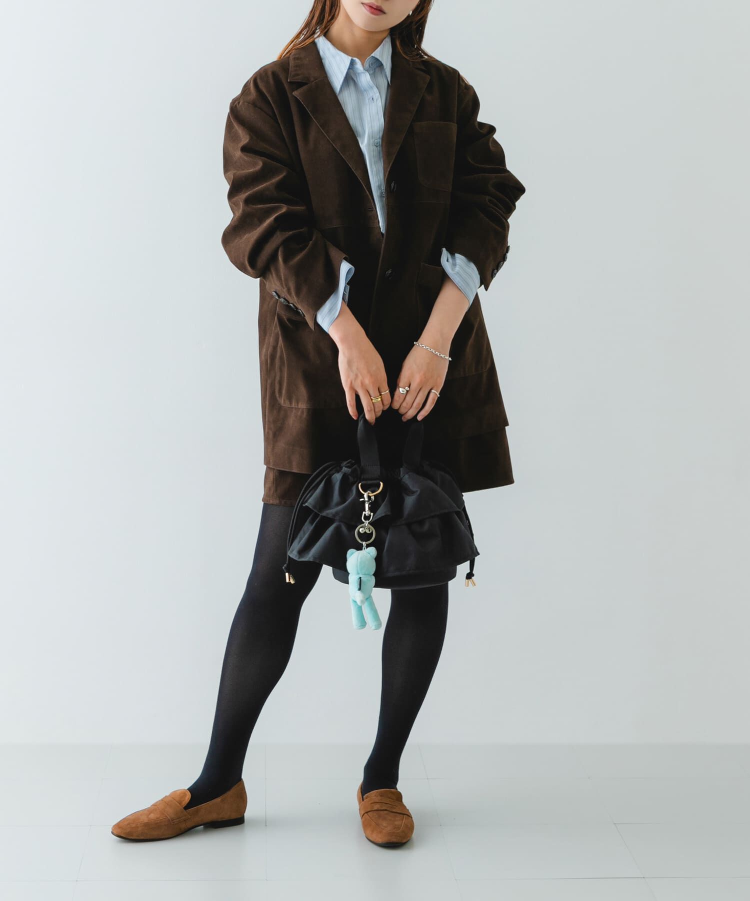 RODE SKO「軽量フリルキンチャクバッグ」|ハンドバッグ|