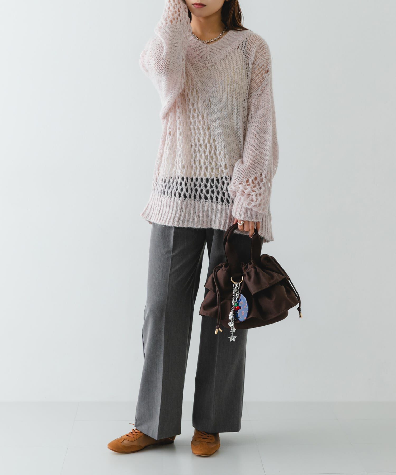 RODE SKO「軽量フリルキンチャクバッグ」|ハンドバッグ|