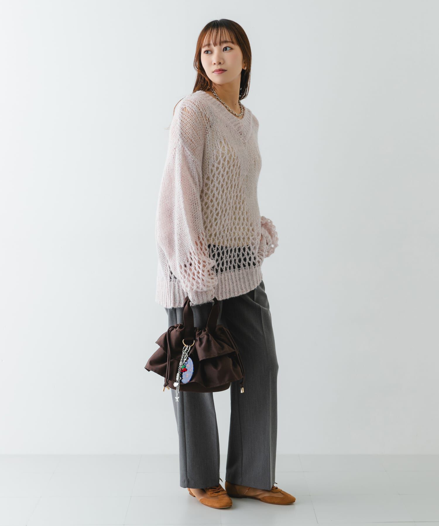 RODE SKO「軽量フリルキンチャクバッグ」|ハンドバッグ|