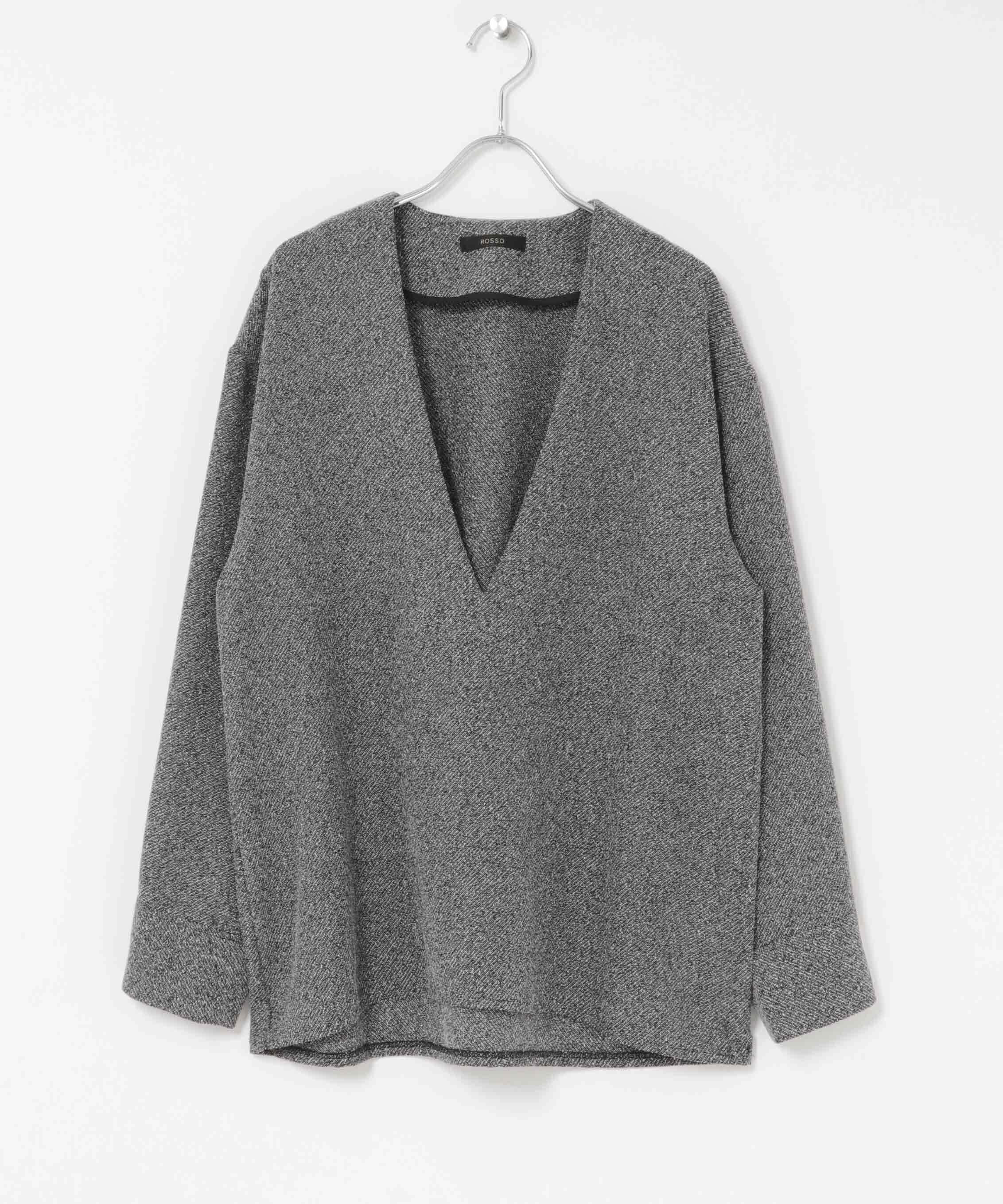 URBAN RESEARCH ROSSO「ツイード深Vネックプルオーバー」|シャツ・ブラウス|