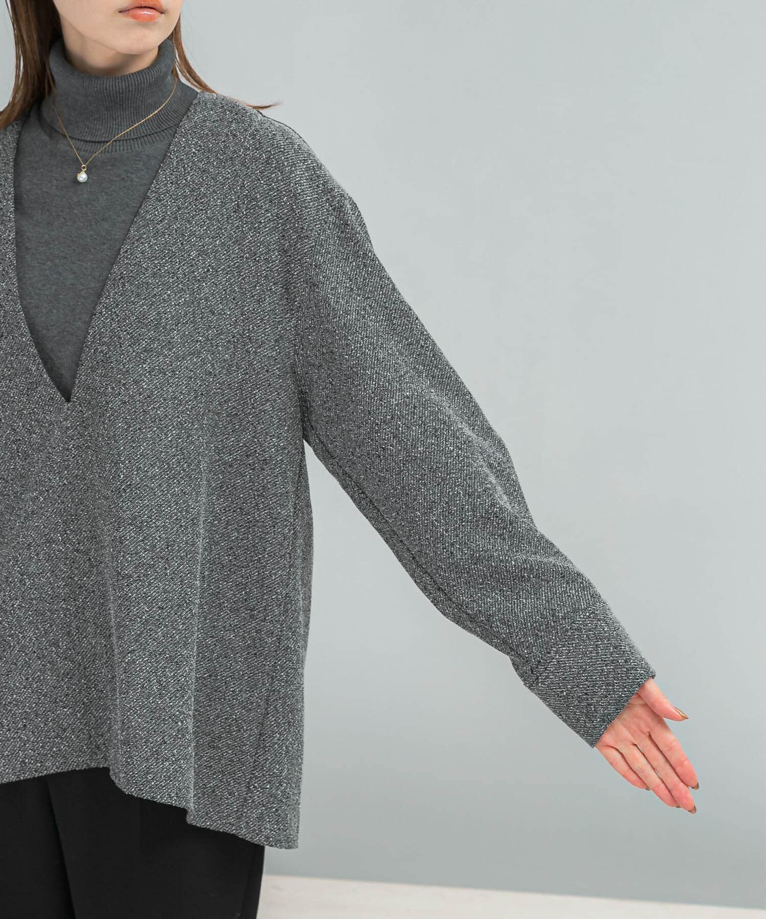 URBAN RESEARCH ROSSO「ツイード深Vネックプルオーバー」|シャツ・ブラウス|