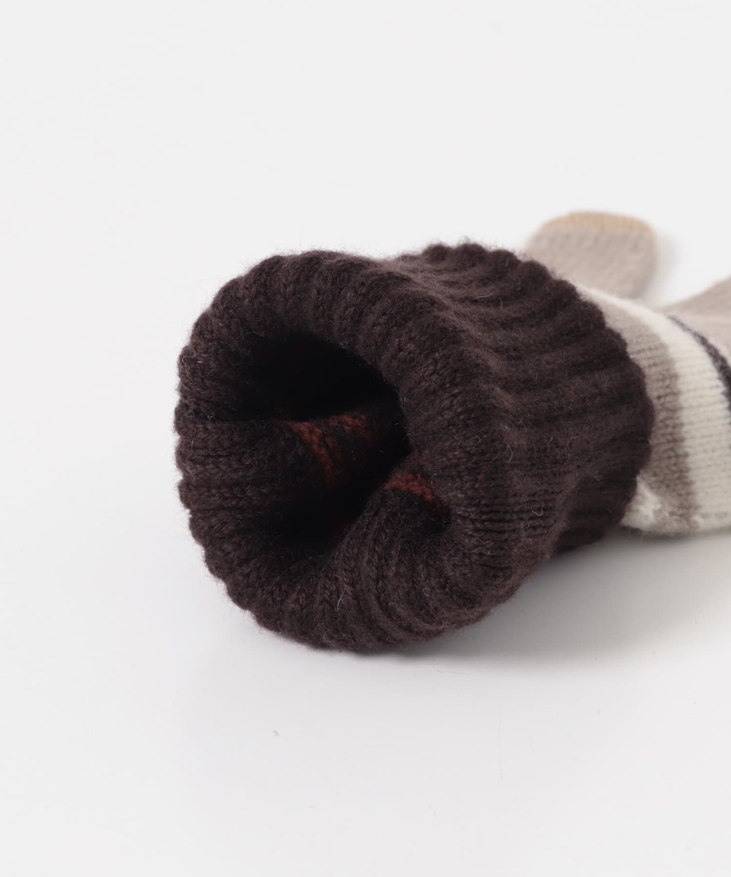 URBAN RESEARCH DOORS「ボーダーニットグローブ(スマホ対応)」|手袋|