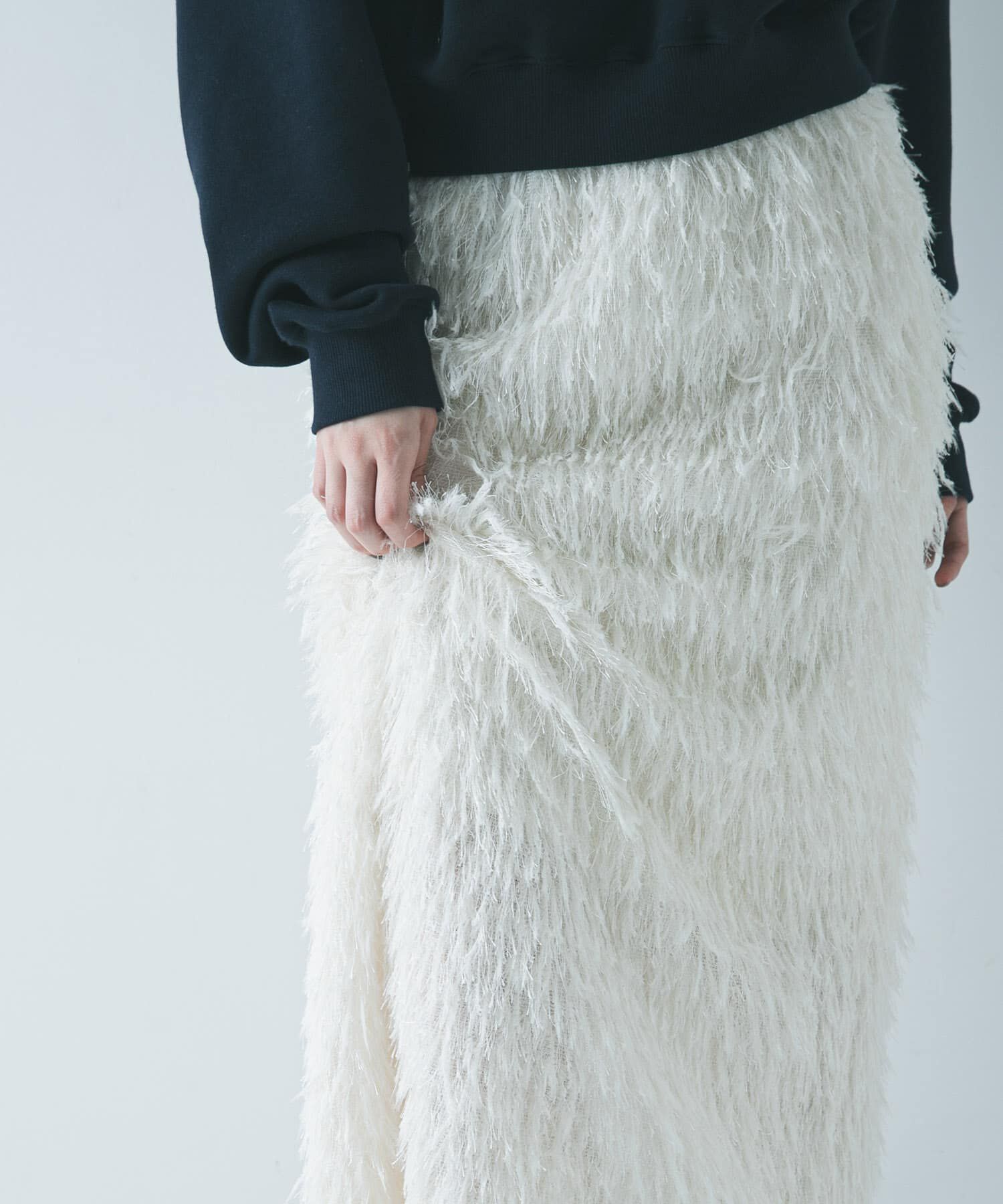 URBAN RESEARCH「フリンジジャガードスカート」|スカート|