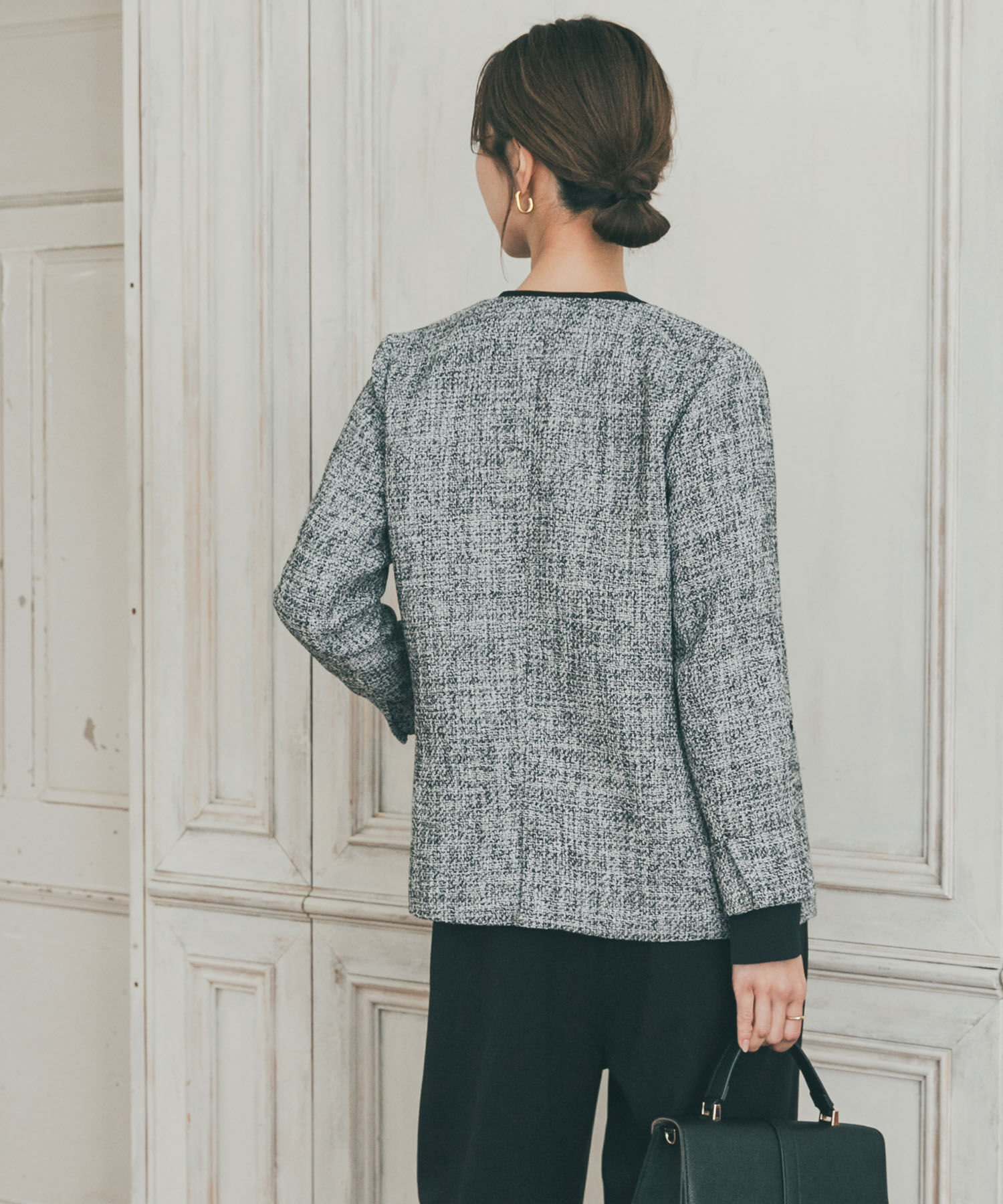 URBAN RESEARCH DOORS「ツィードVネックロングジャケット」|その他|