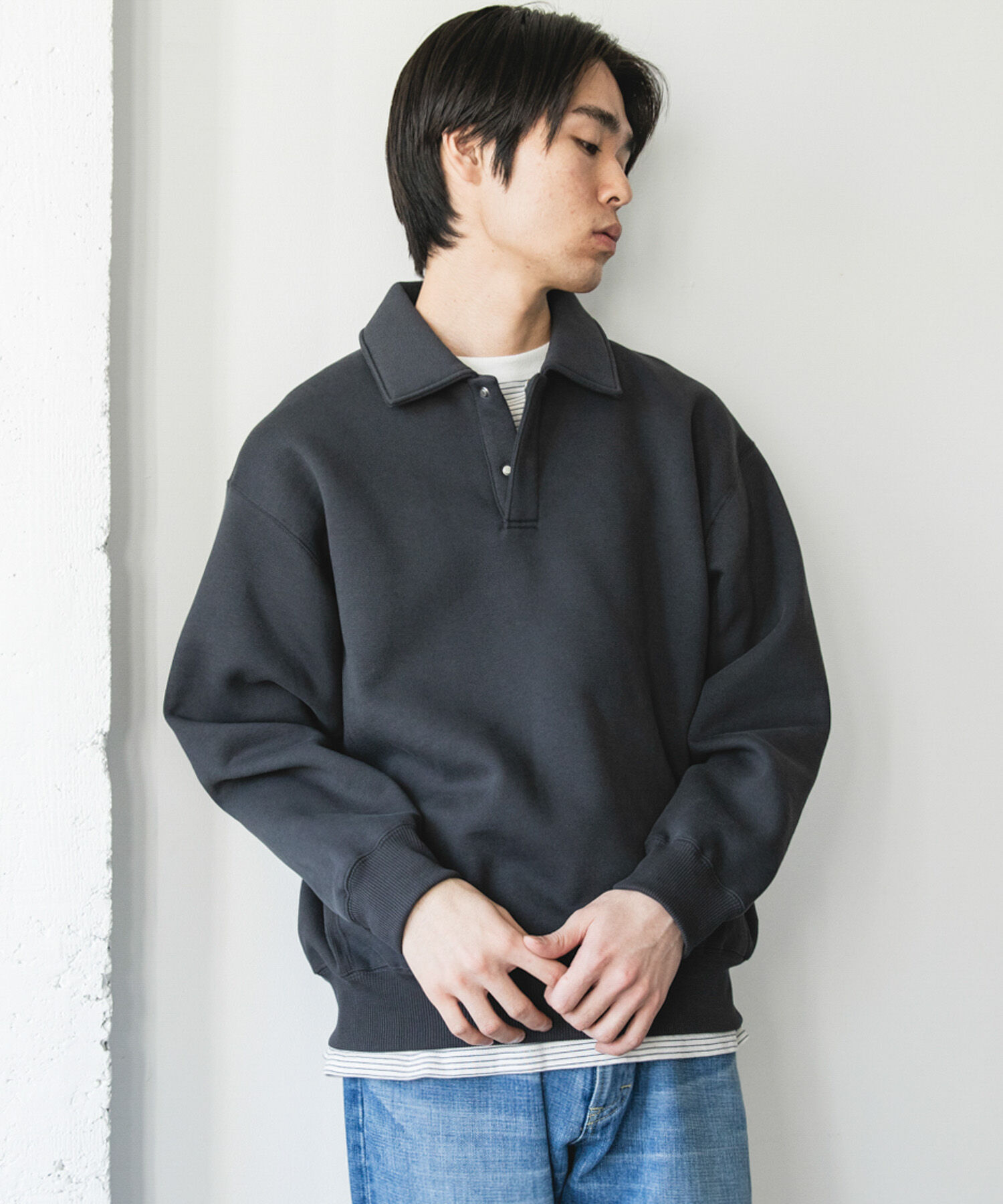 URBAN RESEARCH DOORS「裏起毛スウェットポロシャツ」|スウェット・ジャージ|