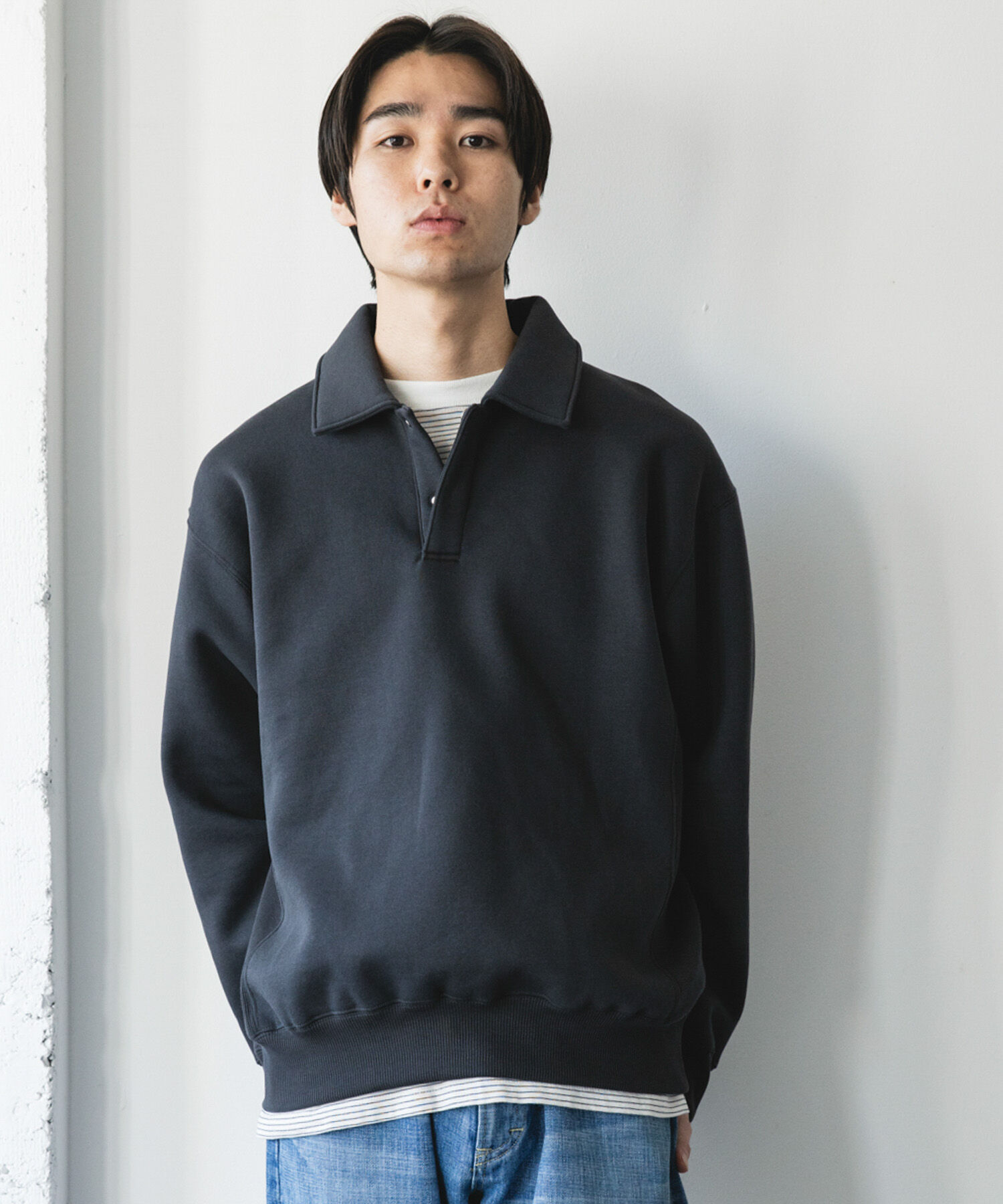 URBAN RESEARCH DOORS「裏起毛スウェットポロシャツ」|スウェット・ジャージ|