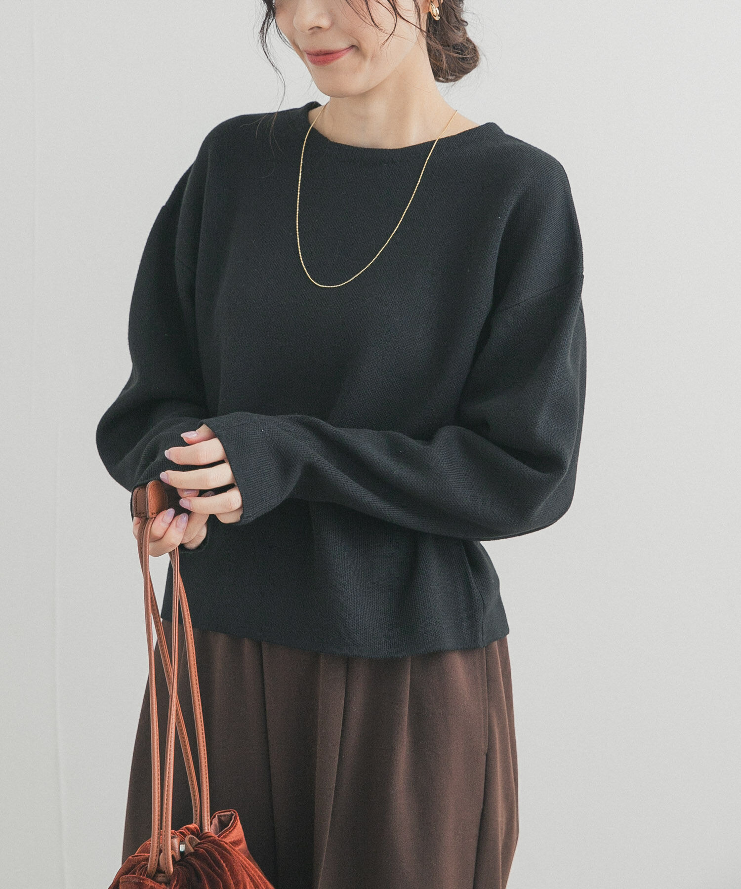 URBAN RESEARCH DOORS「ショート丈コンパクトニット」|ニット・セーター|