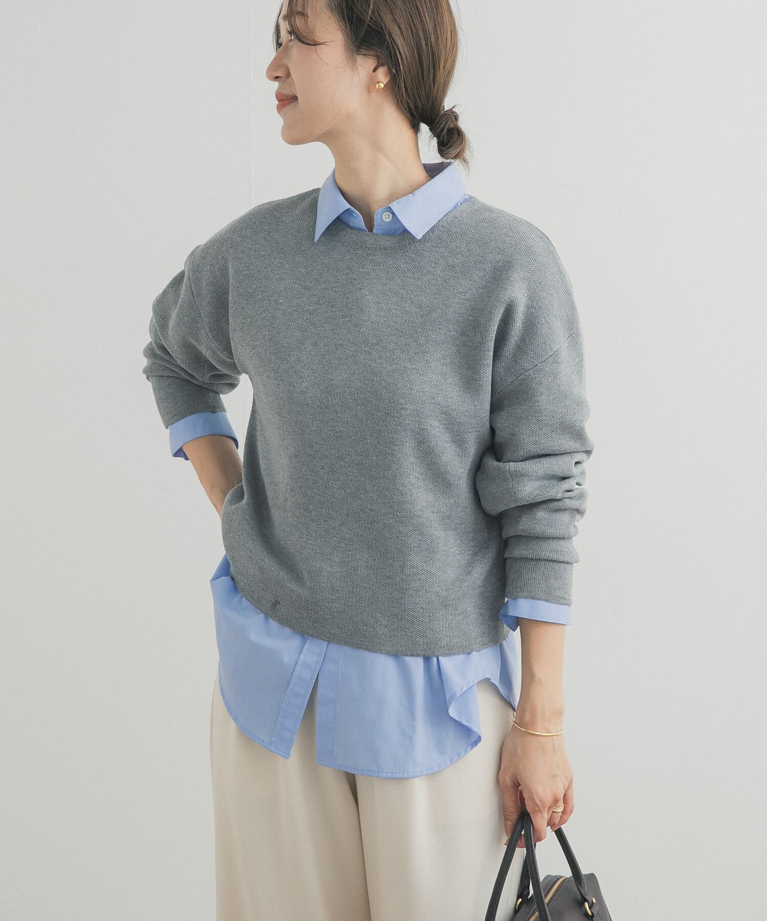 URBAN RESEARCH DOORS「ショート丈コンパクトニット」|ニット・セーター|