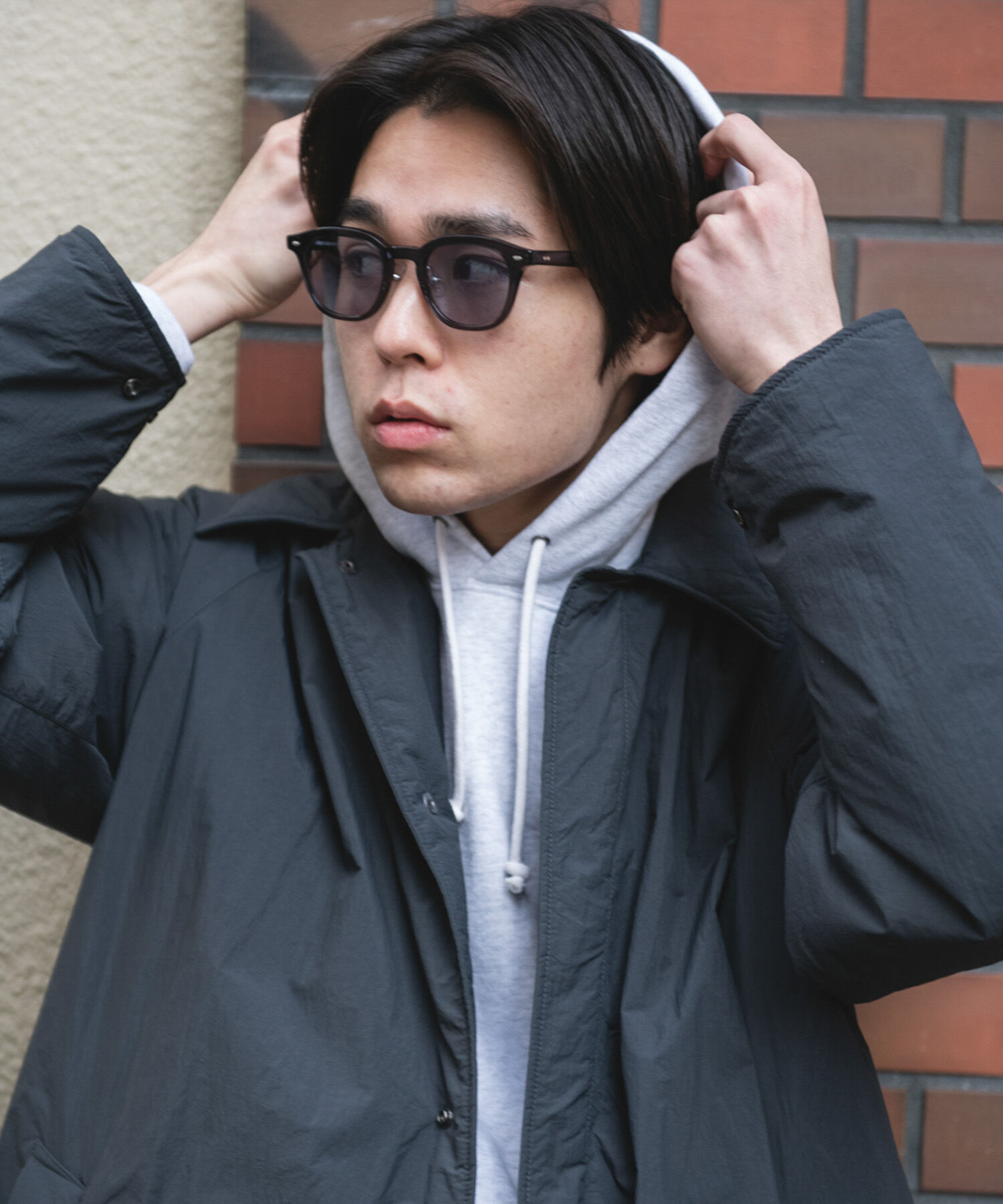 URBAN RESEARCH DOORS「ウェリントンフレーム/QC SABAE」|メガネ|グレー