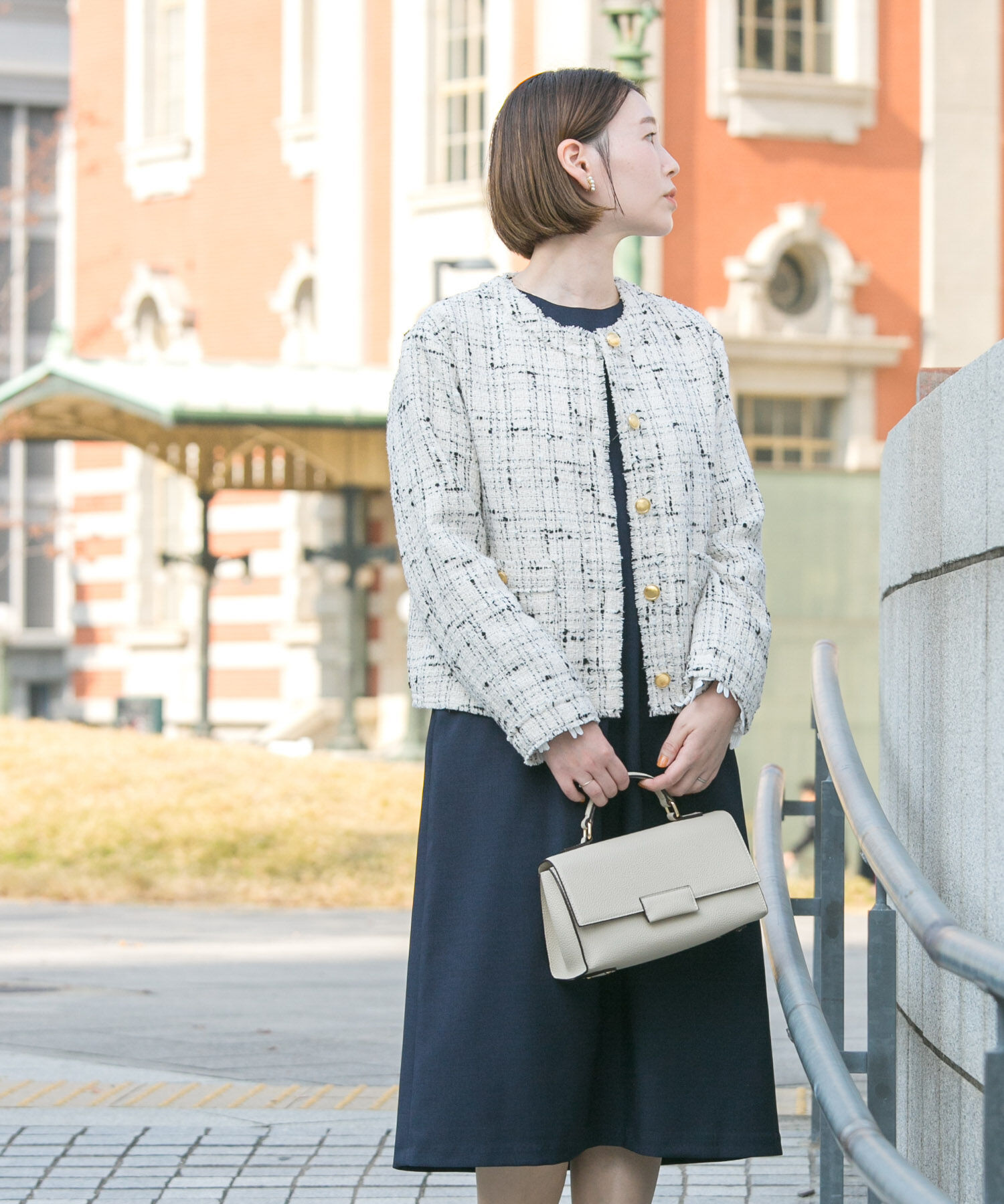 URBAN RESEARCH ROSSO「『WEB限定』ツイードノーカラージャケット」|ノーカラージャケット|