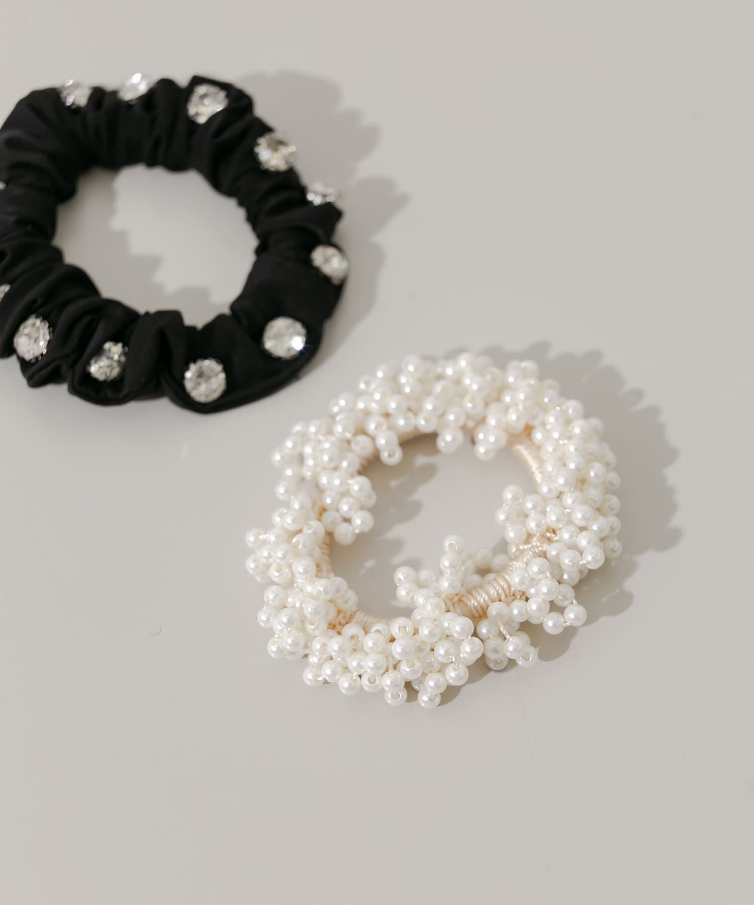 SMELLY「パールビジュー2セットヘアゴム」|ヘアゴム・シュシュ|