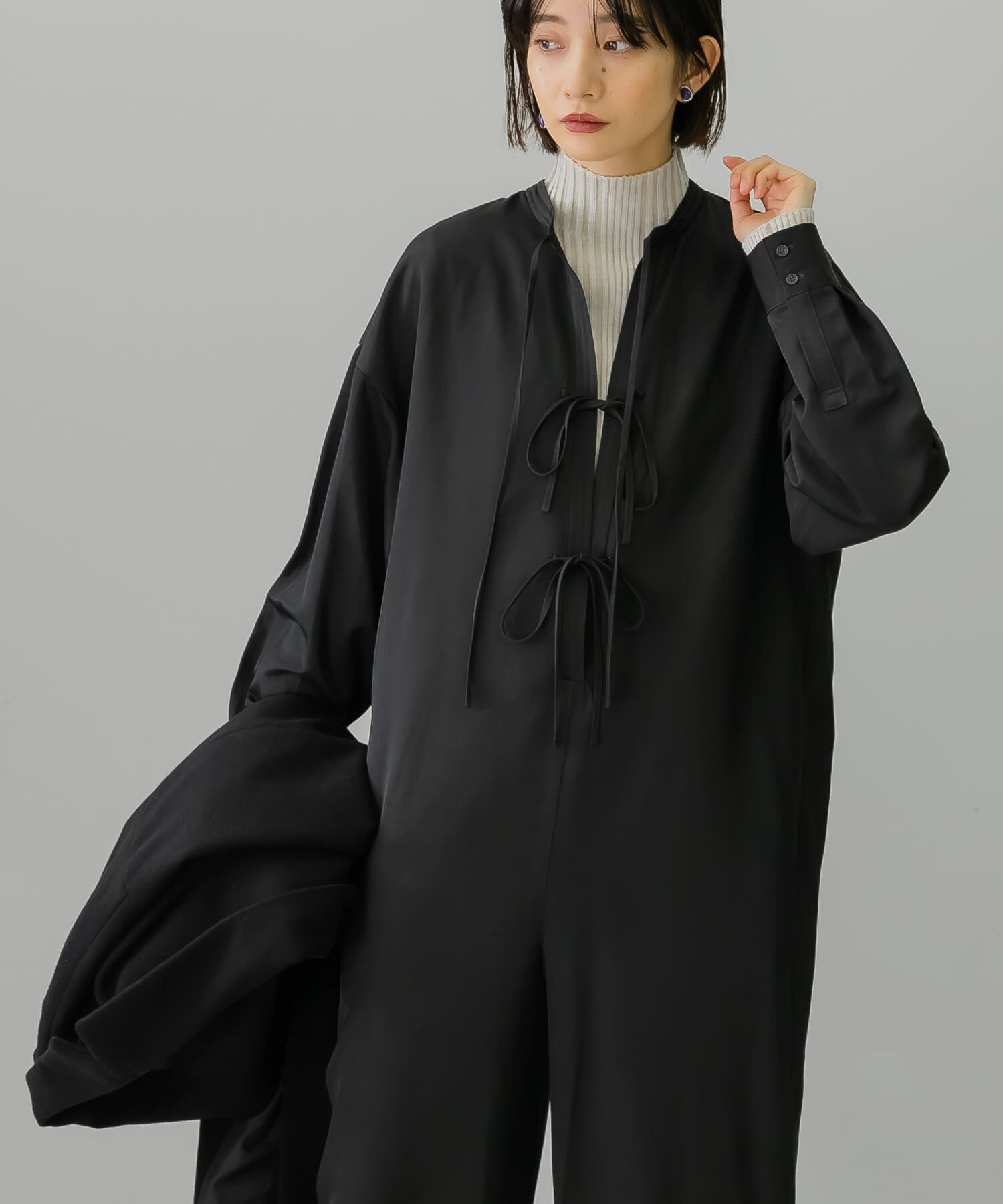  「フロントタイジャンプスーツ」|スカート|