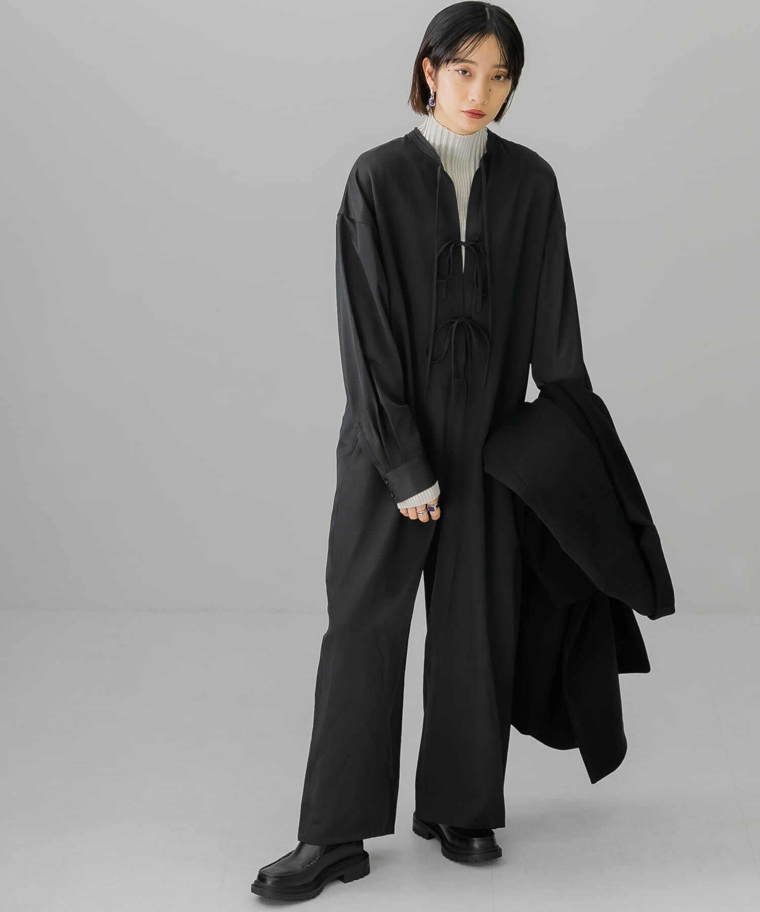  「フロントタイジャンプスーツ」|スカート|