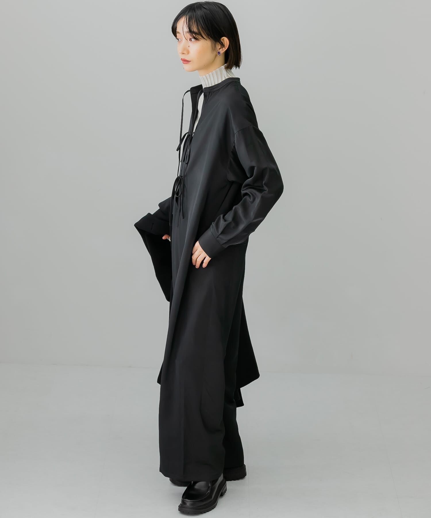  「フロントタイジャンプスーツ」|スカート|