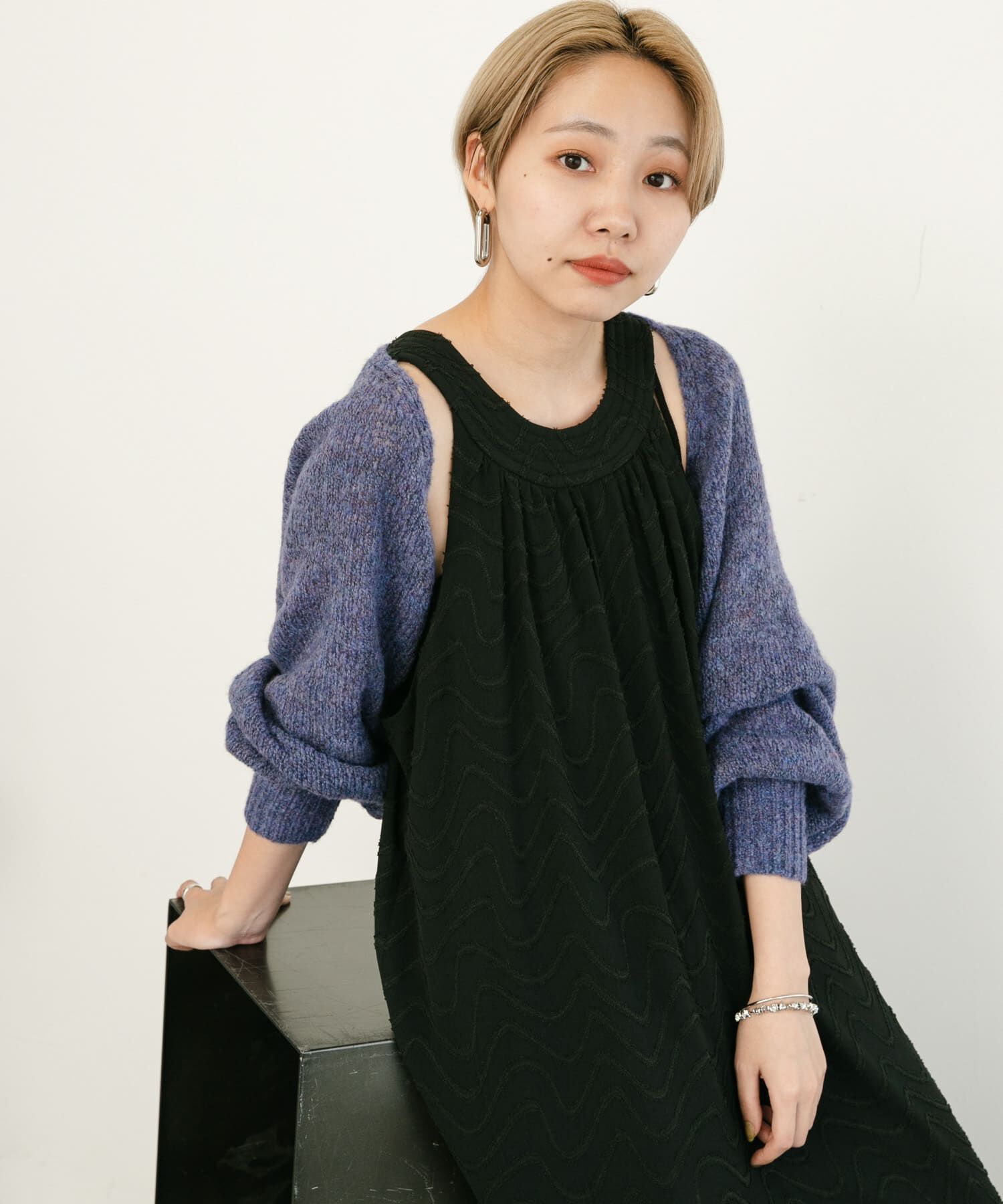  「ボリュームスリーブカーディガン」|カーディガン|