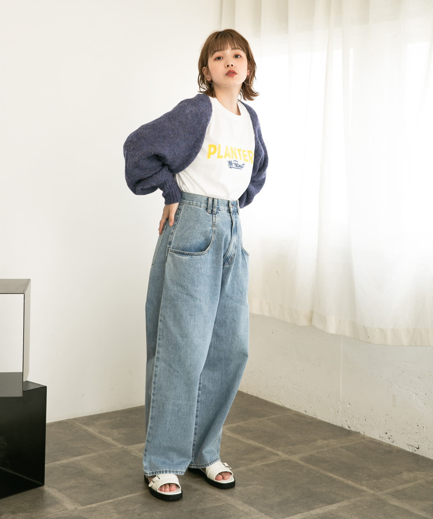  「ボリュームスリーブカーディガン」|カーディガン|