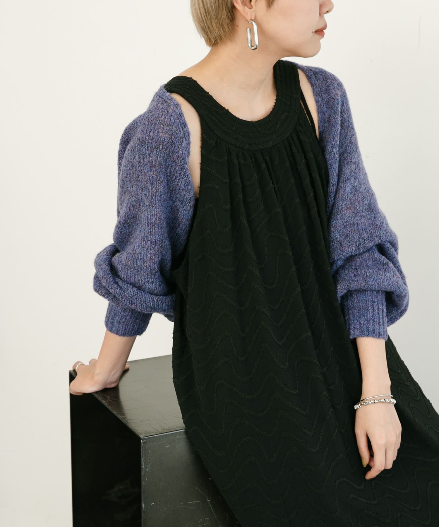  「ボリュームスリーブカーディガン」|カーディガン|