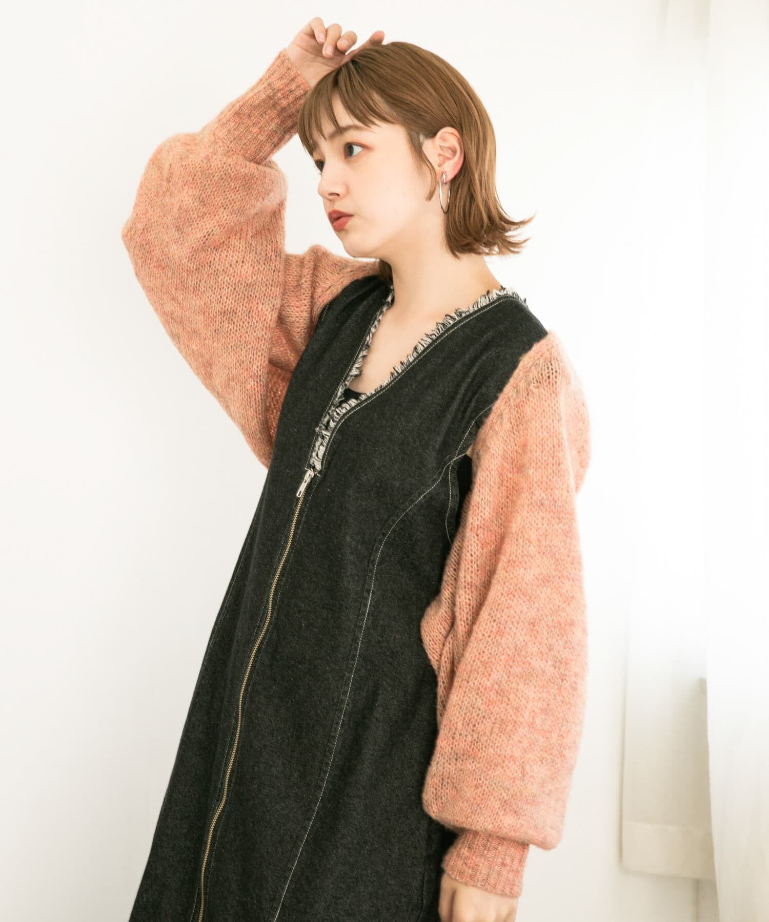  「ボリュームスリーブカーディガン」|カーディガン|