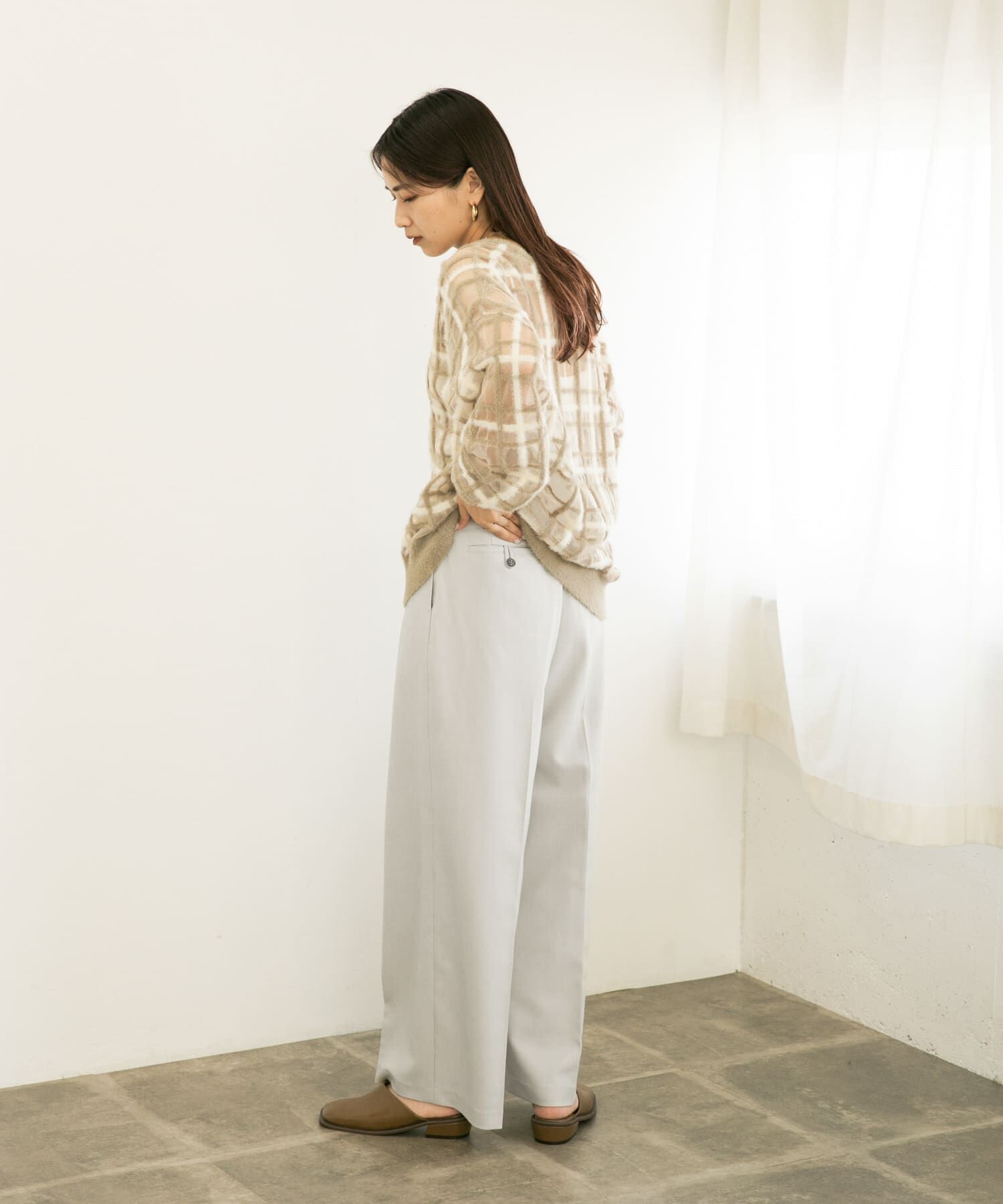  「センタープレスハイウエストWIDEパンツ」|その他|