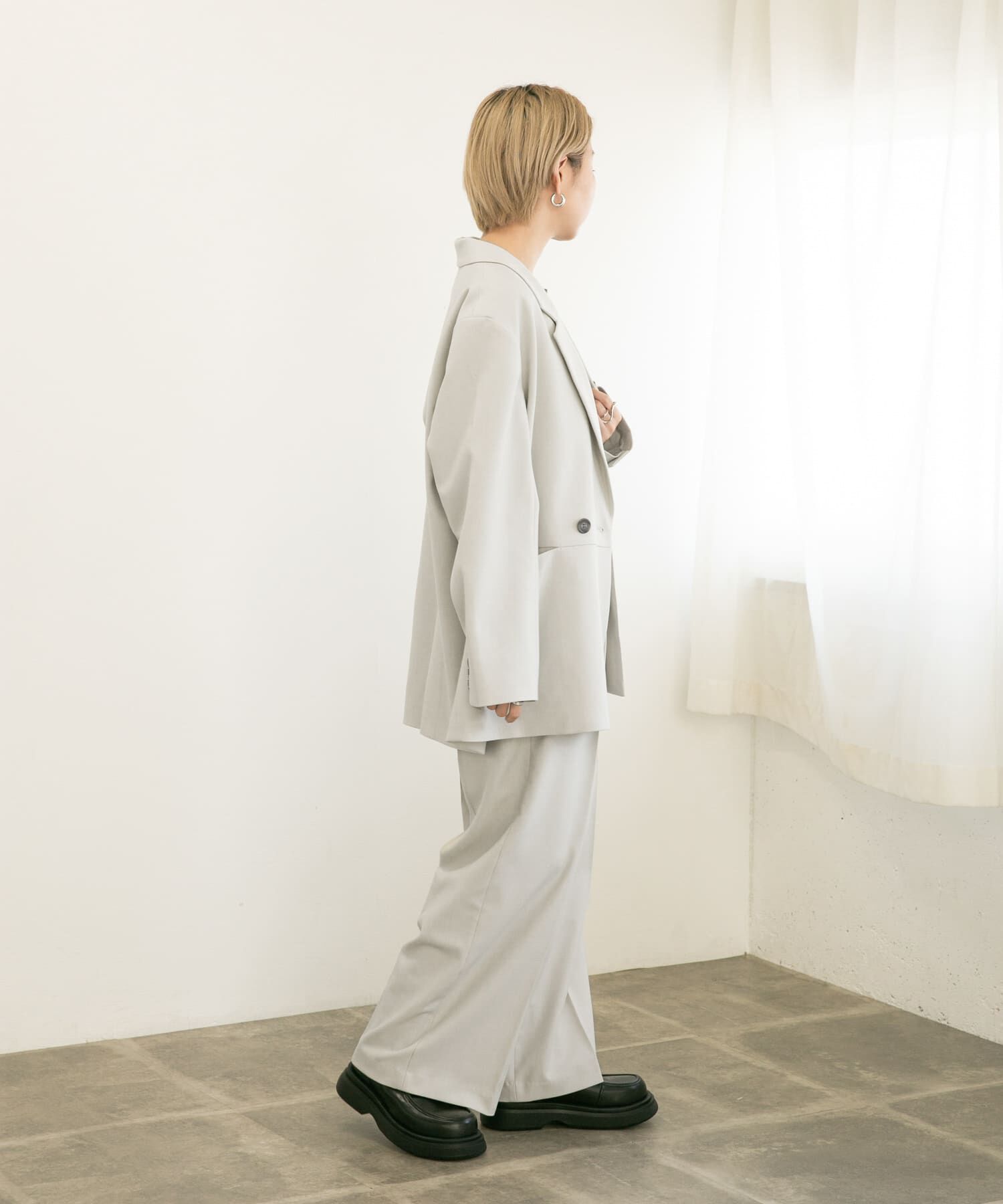  「センタープレスハイウエストWIDEパンツ」|その他|