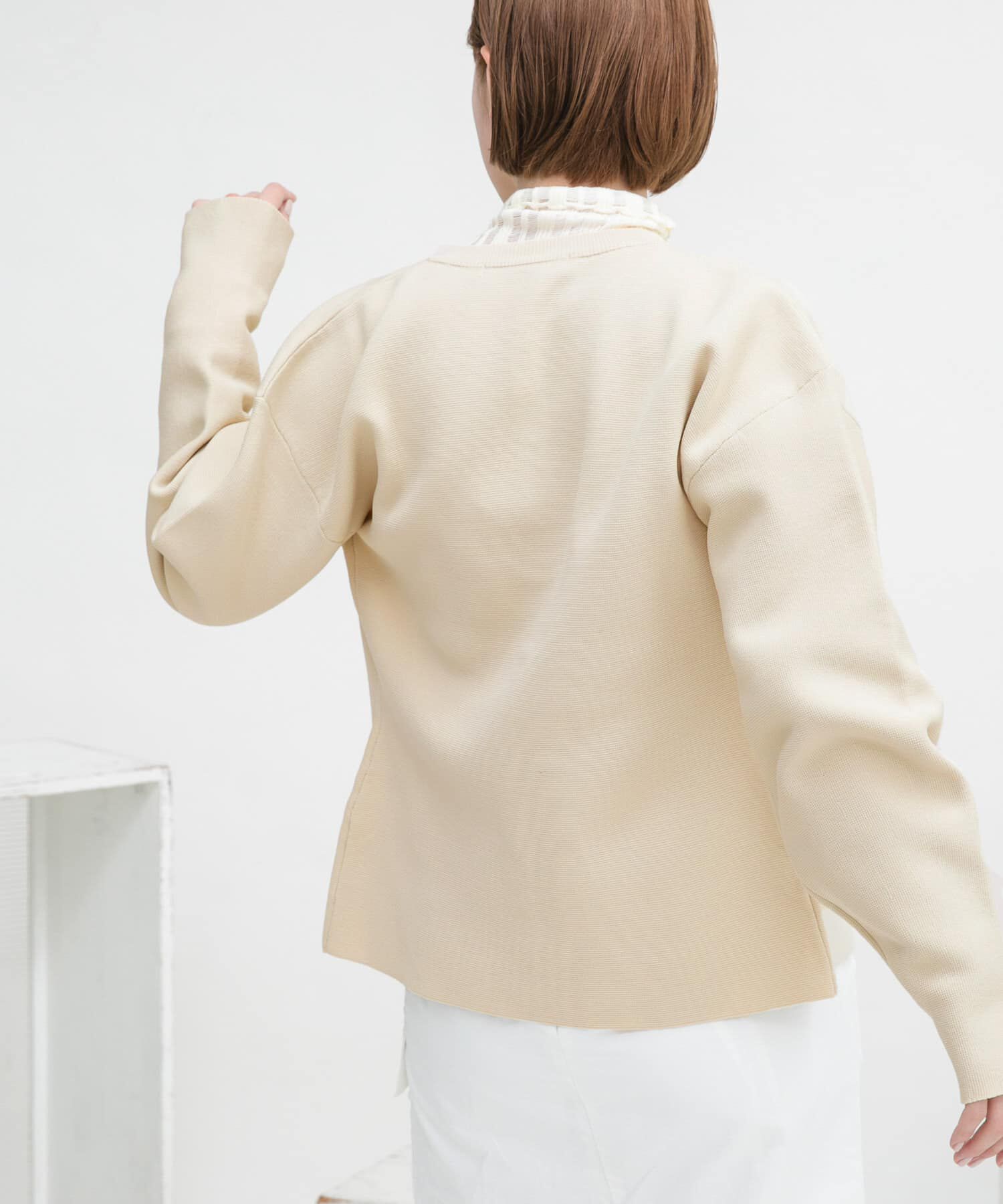  「リングドットボタンニットカーディガン」|カーディガン|