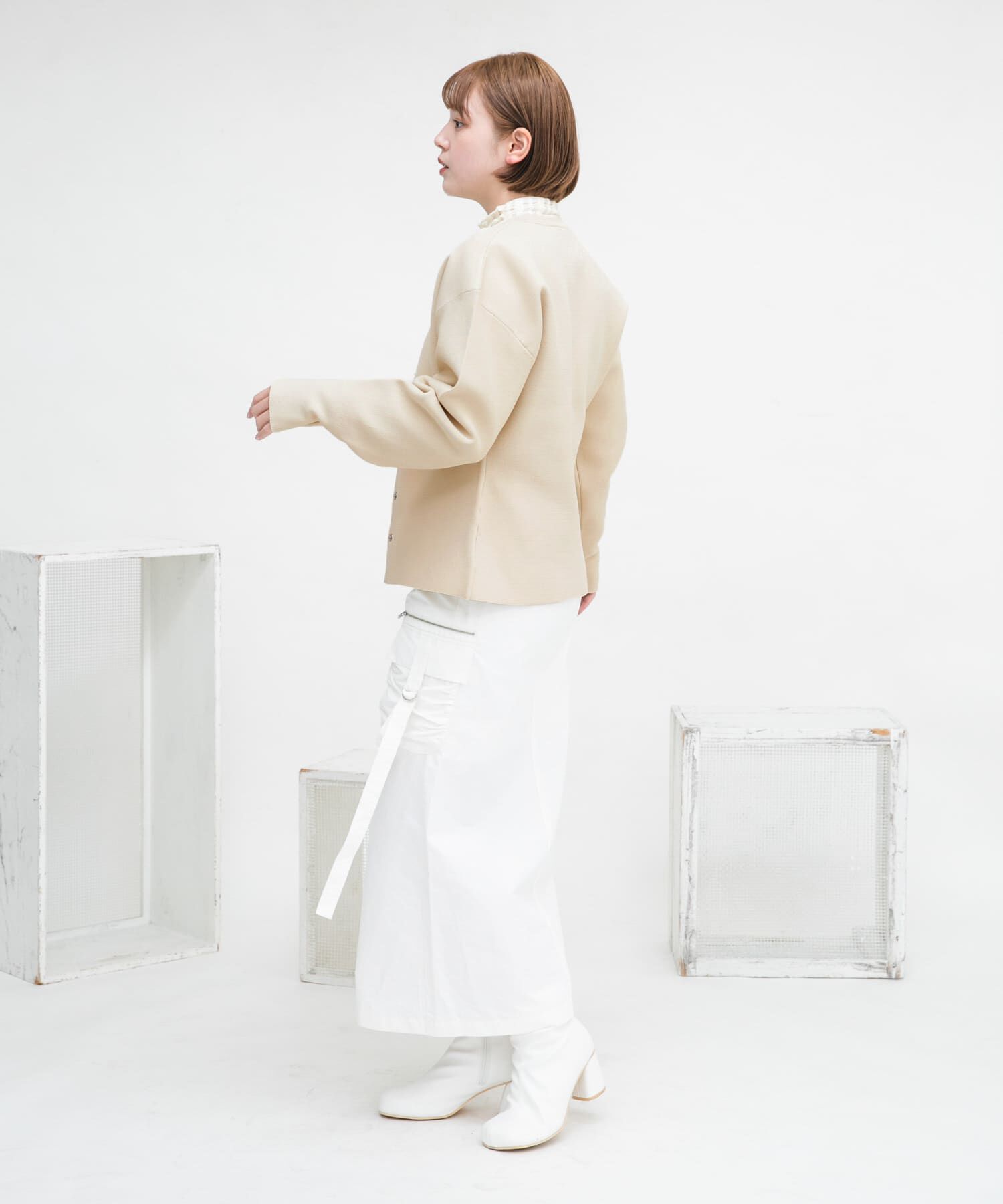  「リングドットボタンニットカーディガン」|カーディガン|