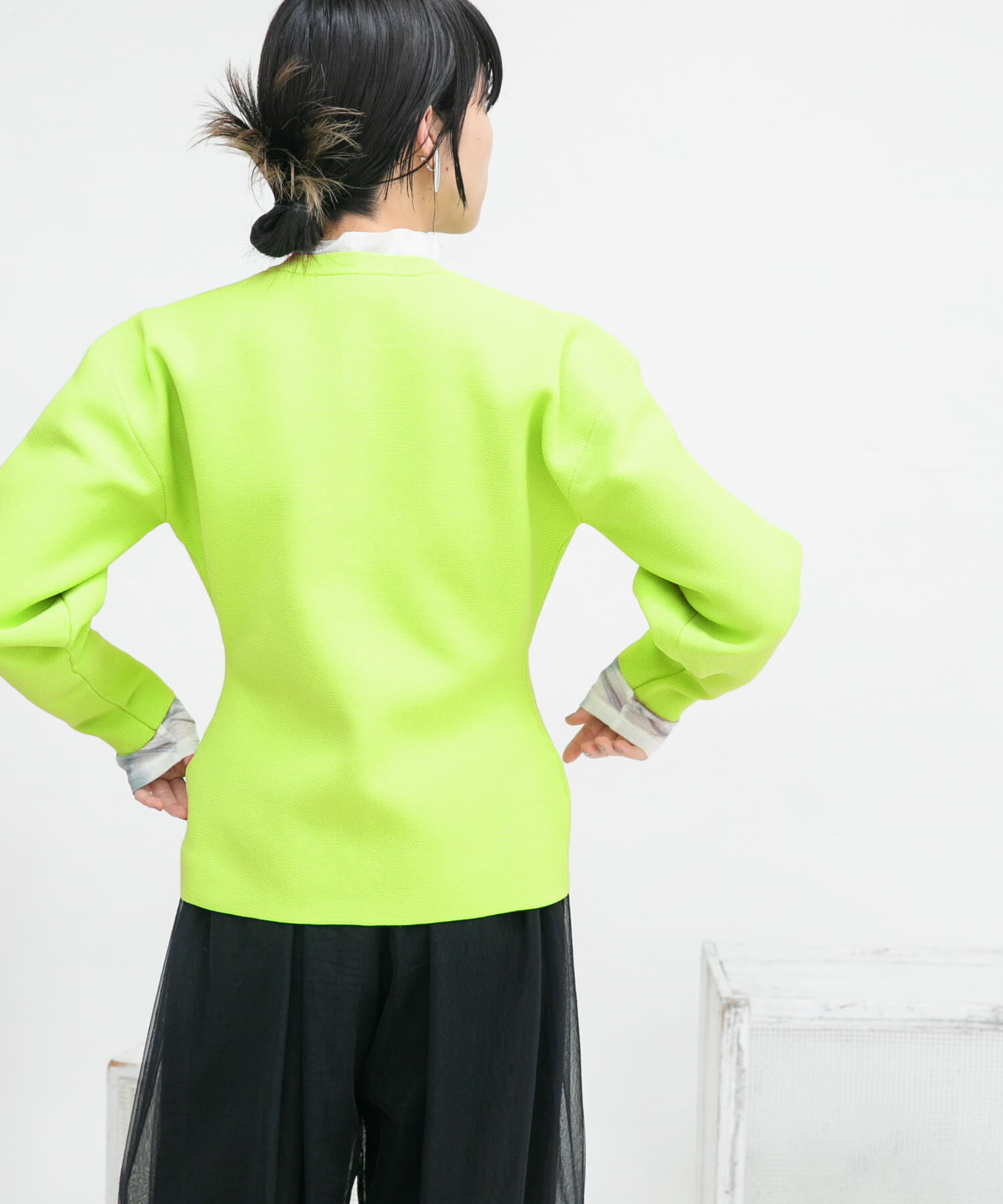  「リングドットボタンニットカーディガン」|カーディガン|