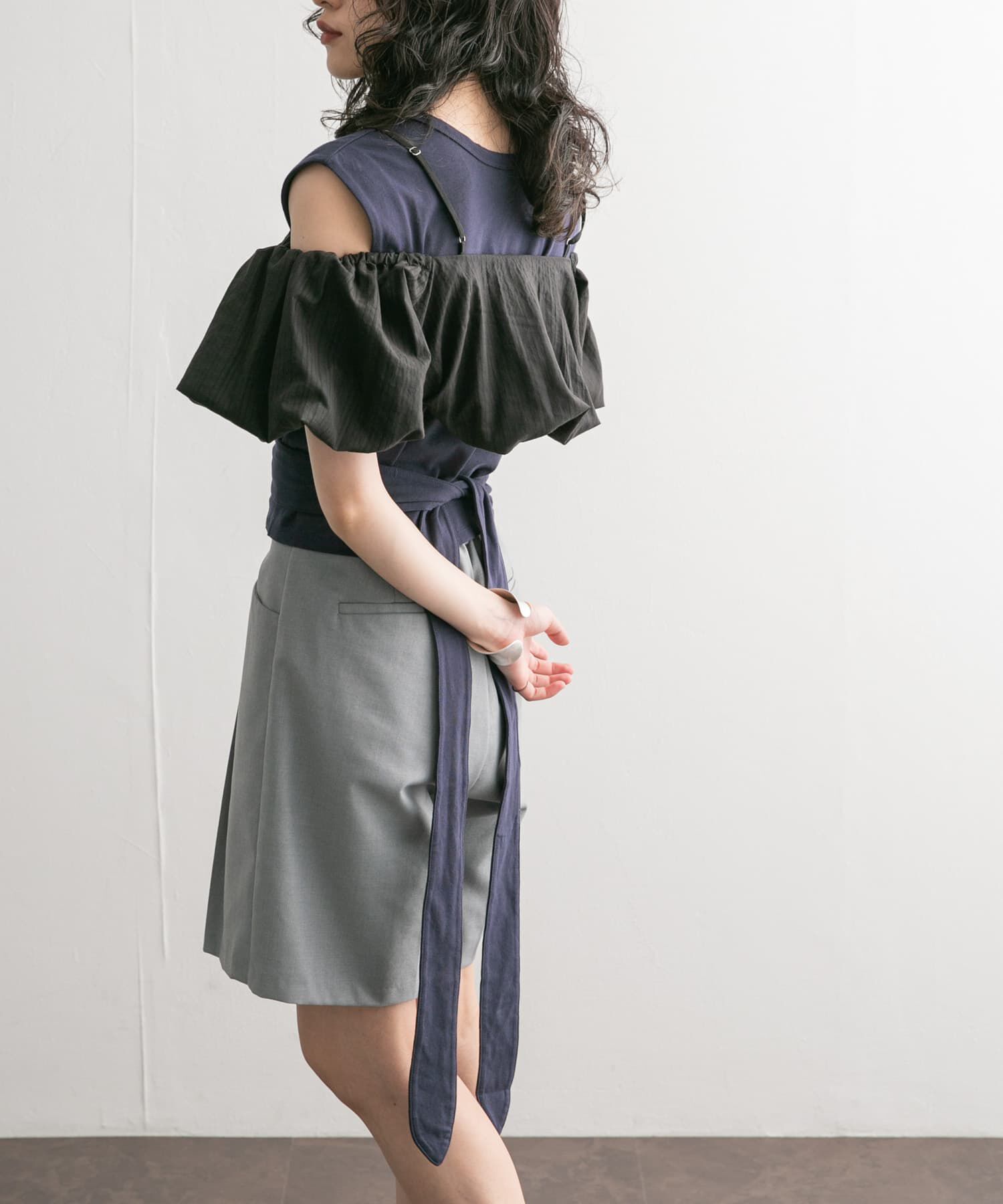  「ウエストノットノースリーブトップス」|Tシャツ・カットソー|