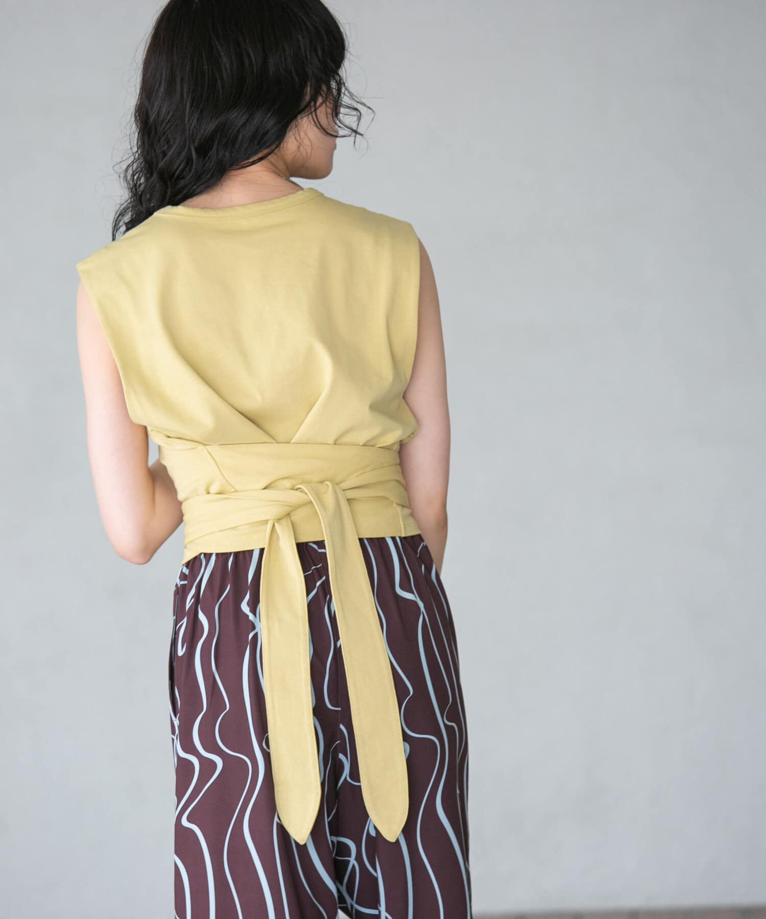  「ウエストノットノースリーブトップス」|Tシャツ・カットソー|