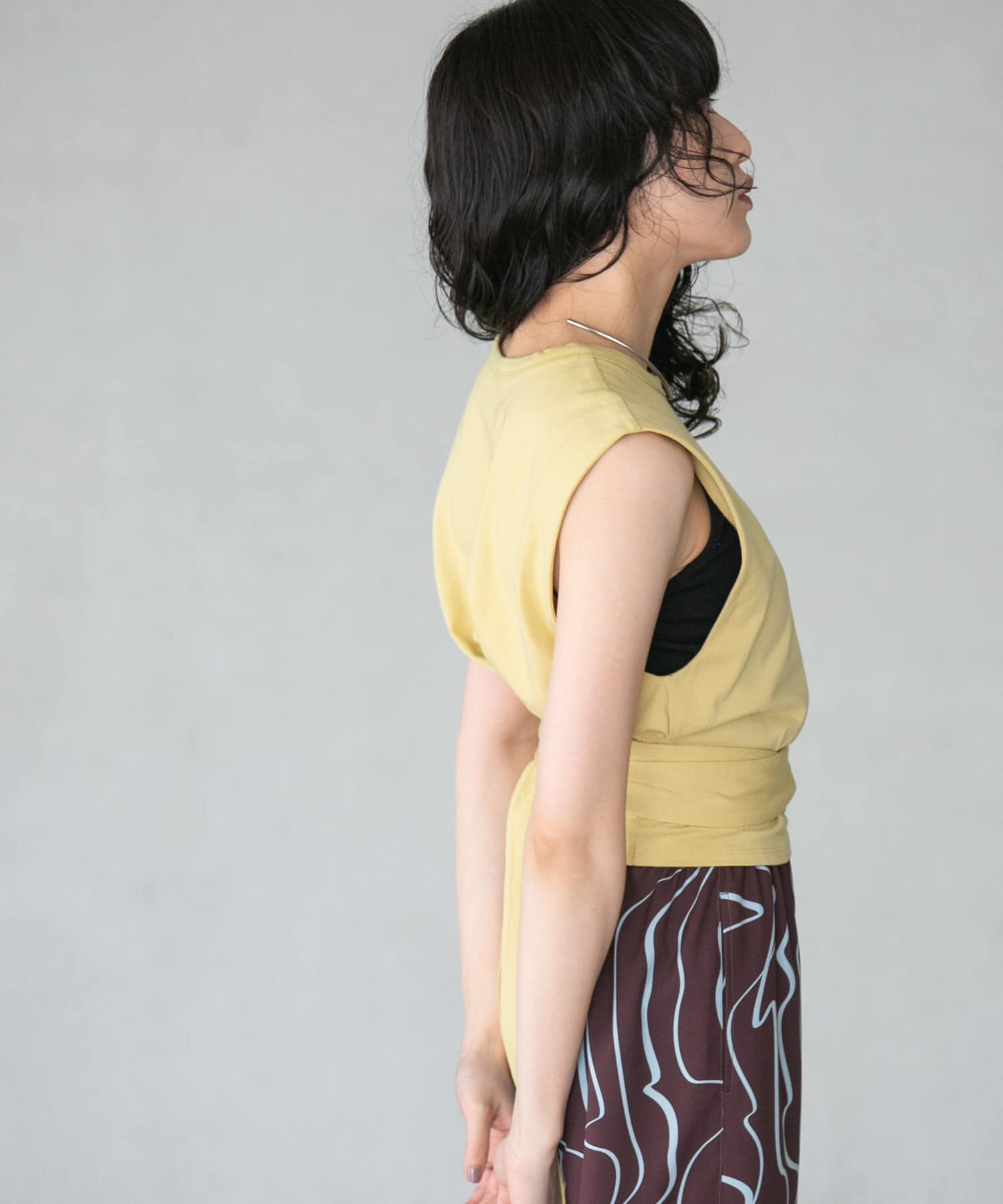  「ウエストノットノースリーブトップス」|Tシャツ・カットソー|