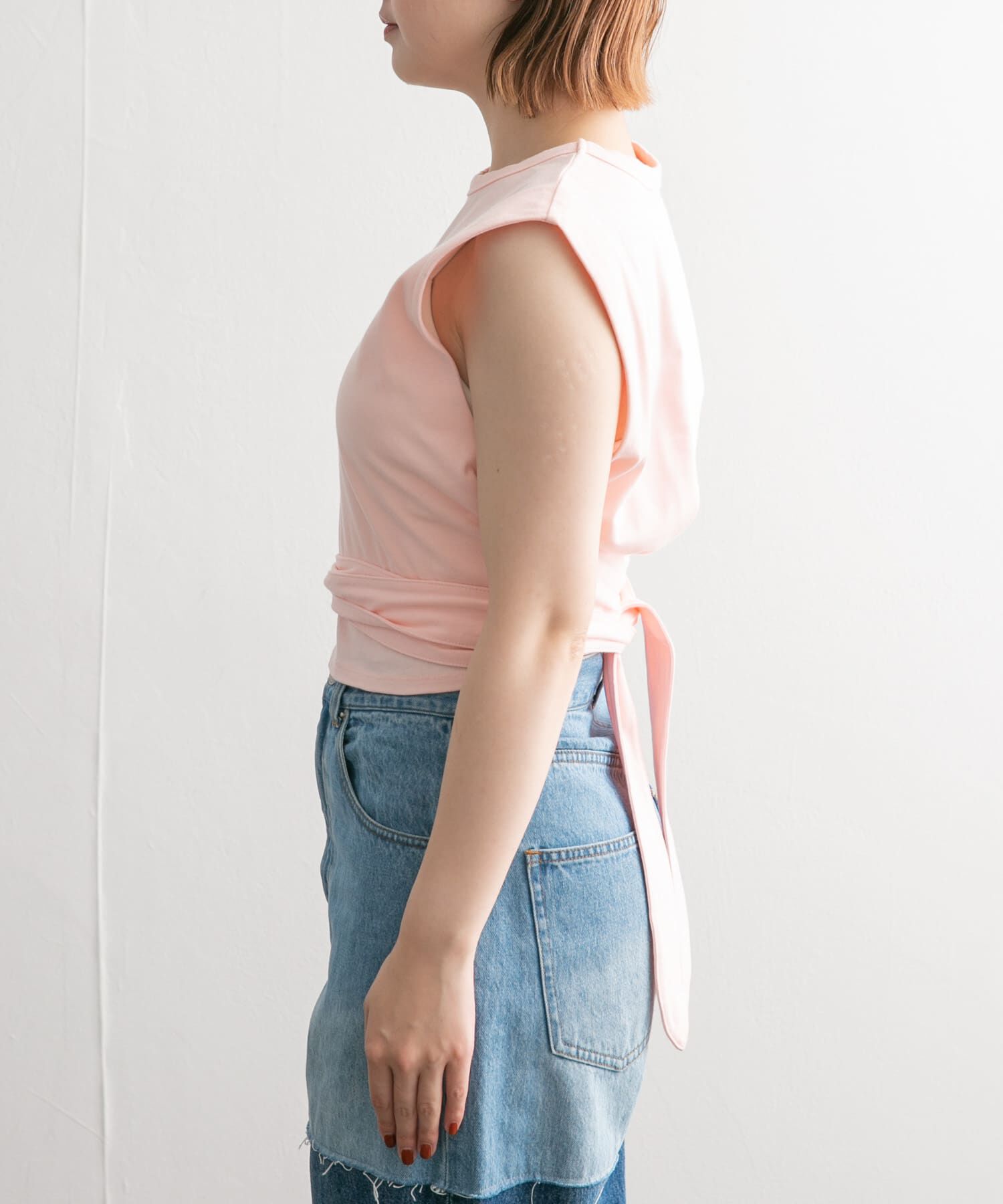  「ウエストノットノースリーブトップス」|Tシャツ・カットソー|