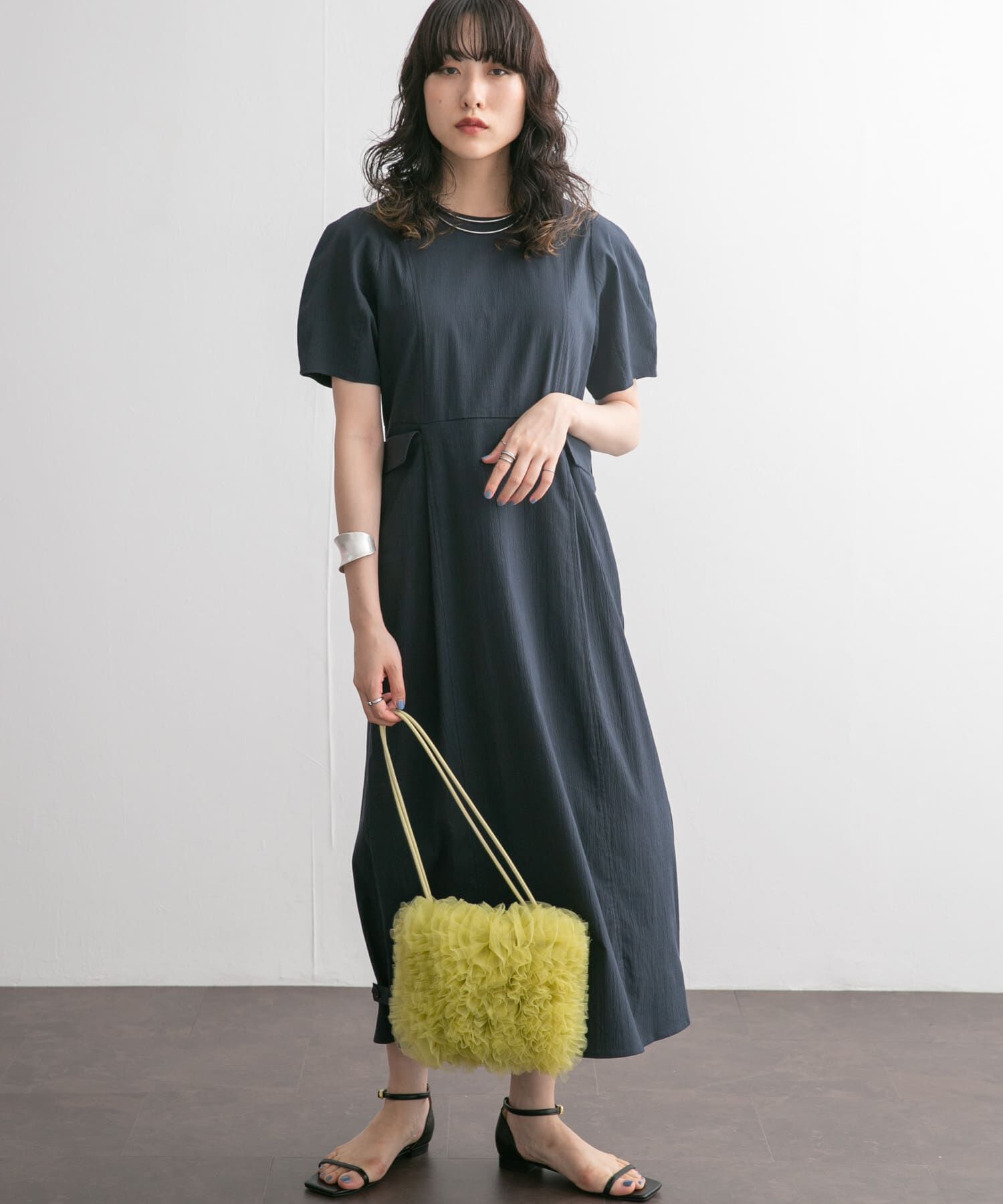  「サイドポケットコクーンワンピース」|ワンピース|