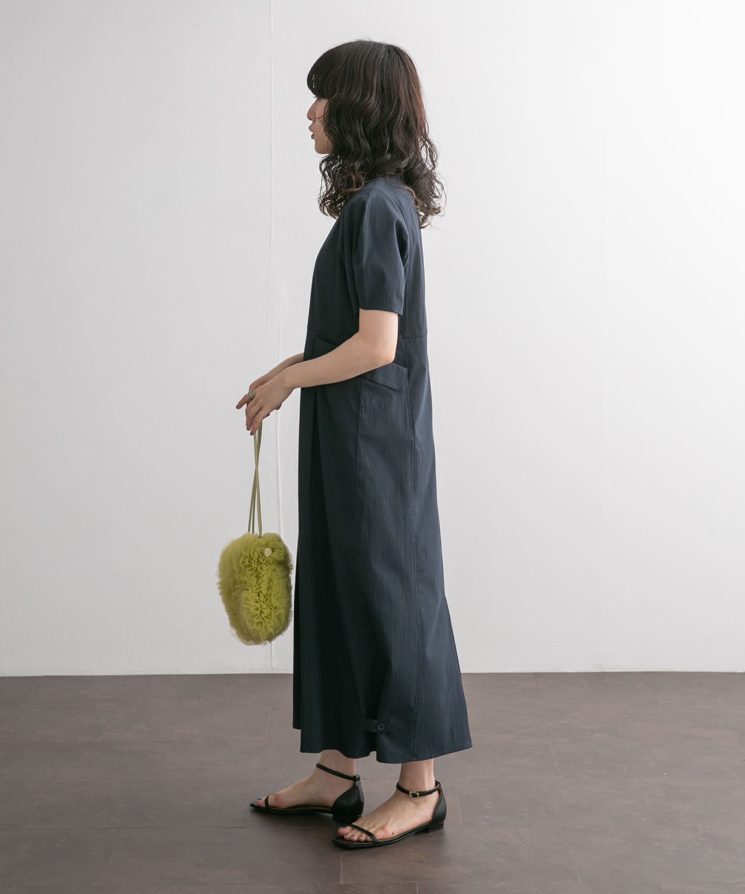  「サイドポケットコクーンワンピース」|ワンピース|