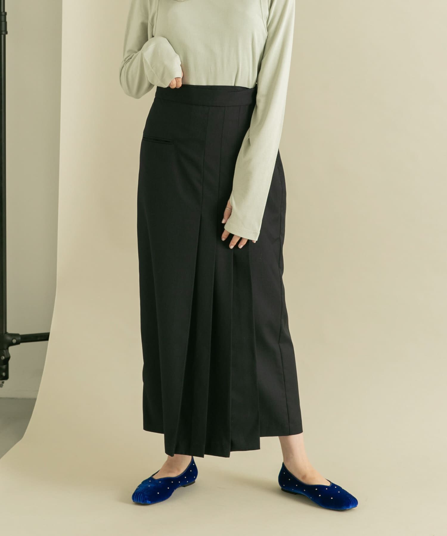  「ラップライクプリーツスカート」|スカート|