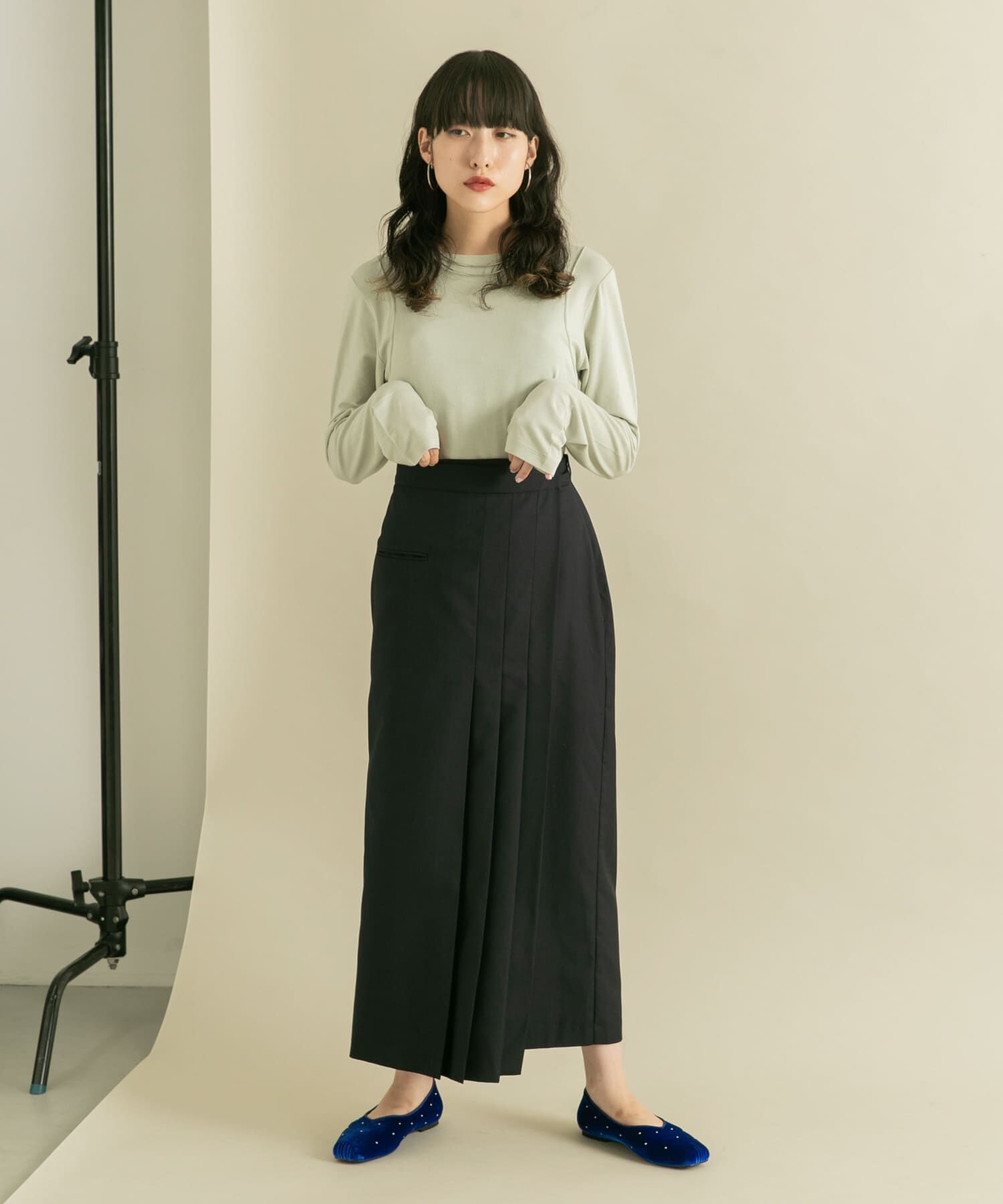  「ラップライクプリーツスカート」|スカート|