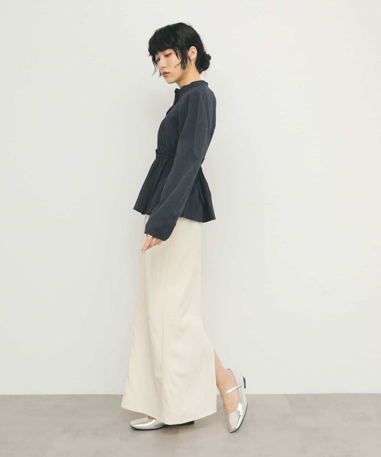  「ダブルボタンIラインスカート」|スカート|