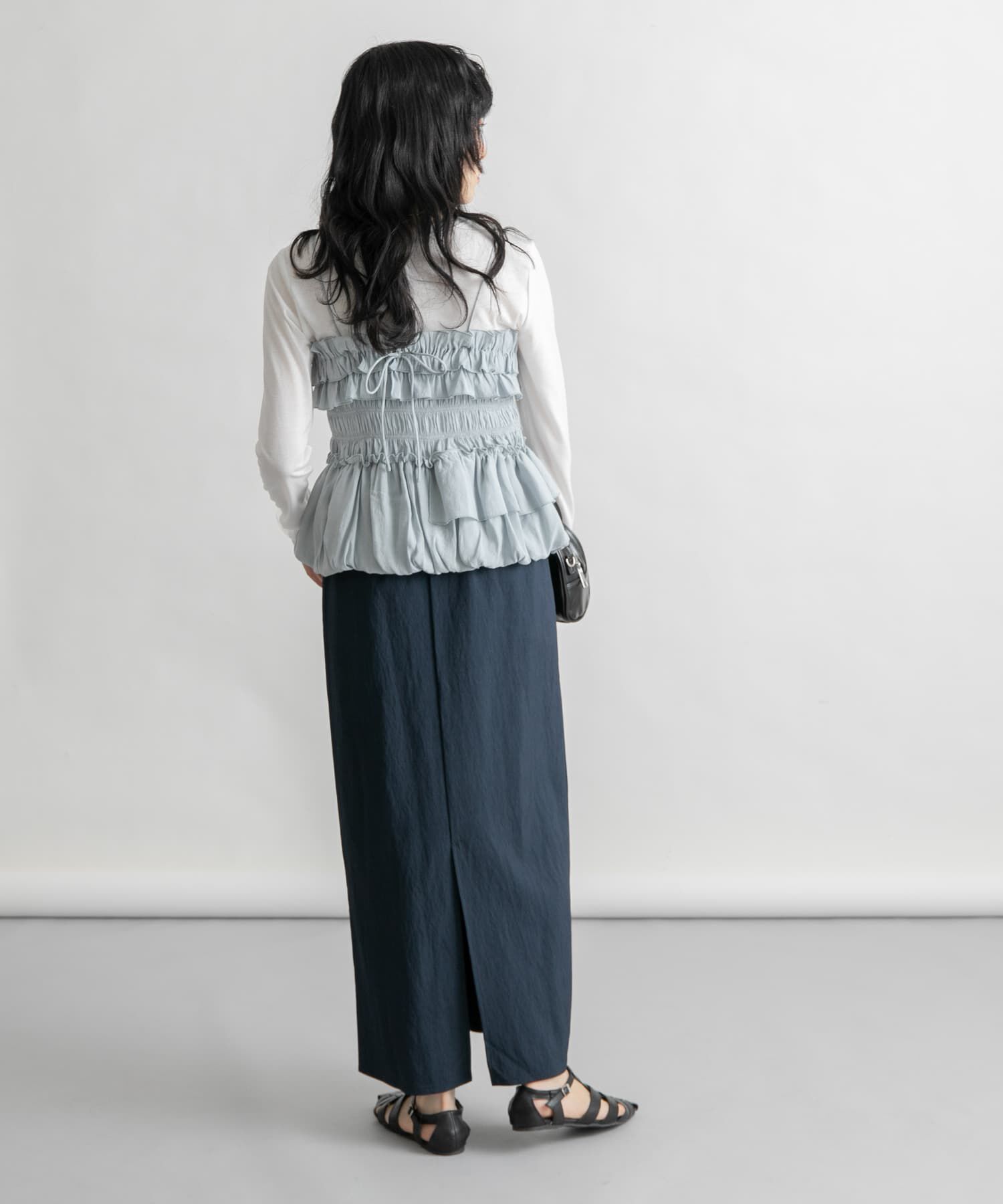  「ダブルボタンIラインスカート」|スカート|