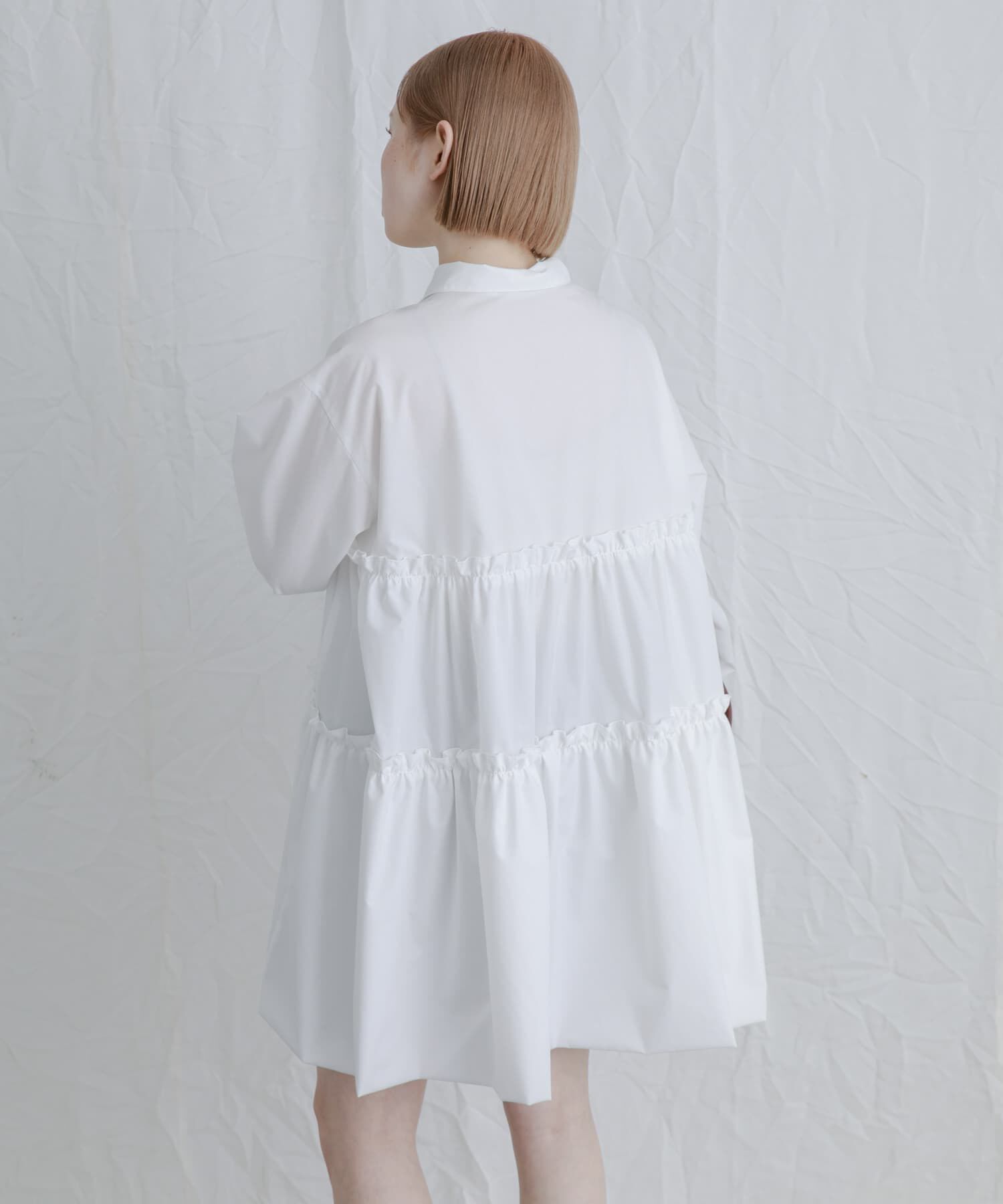  「ティアードバルーンミニワンピース」|ワンピース|