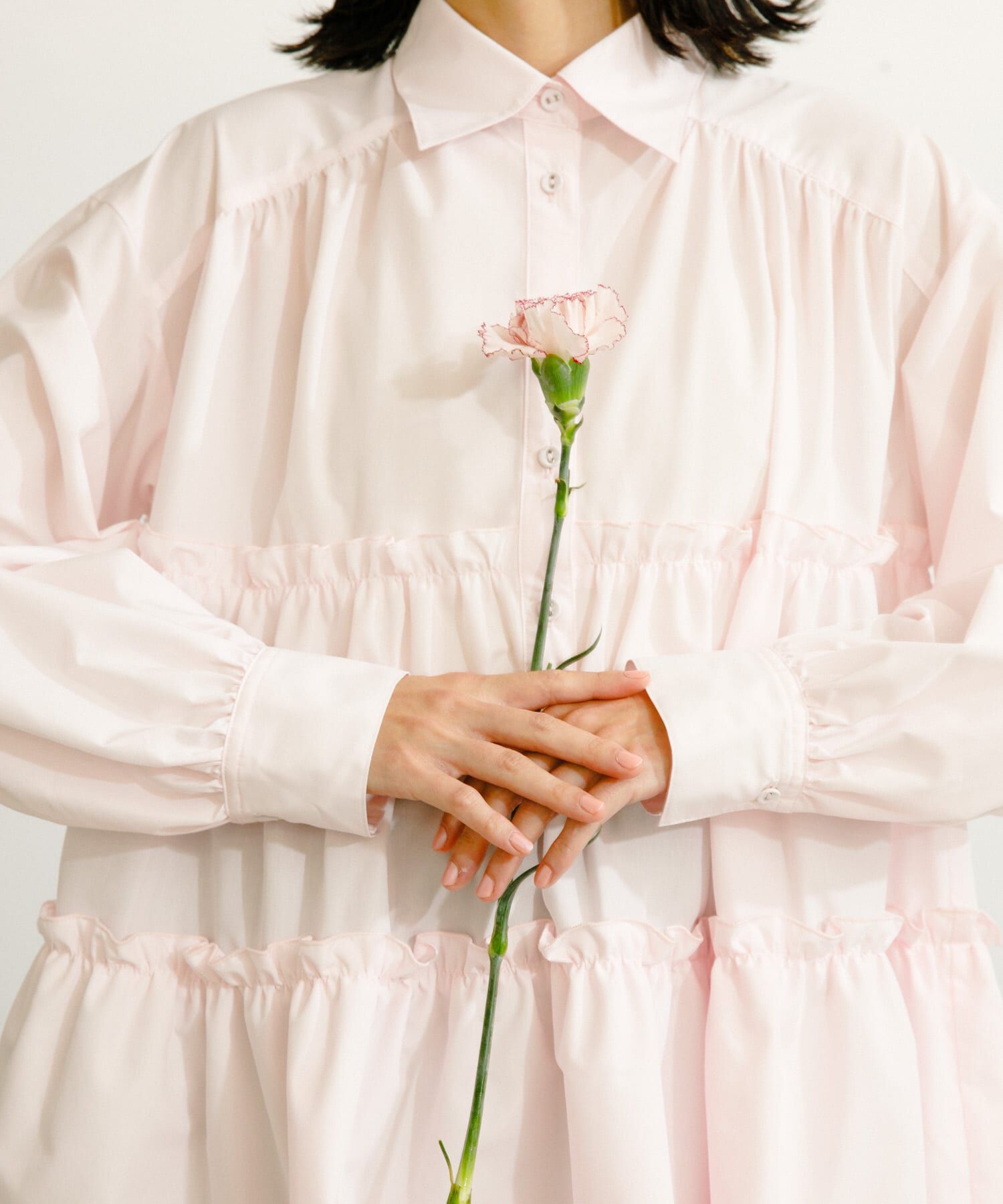  「ティアードバルーンミニワンピース」|ワンピース|