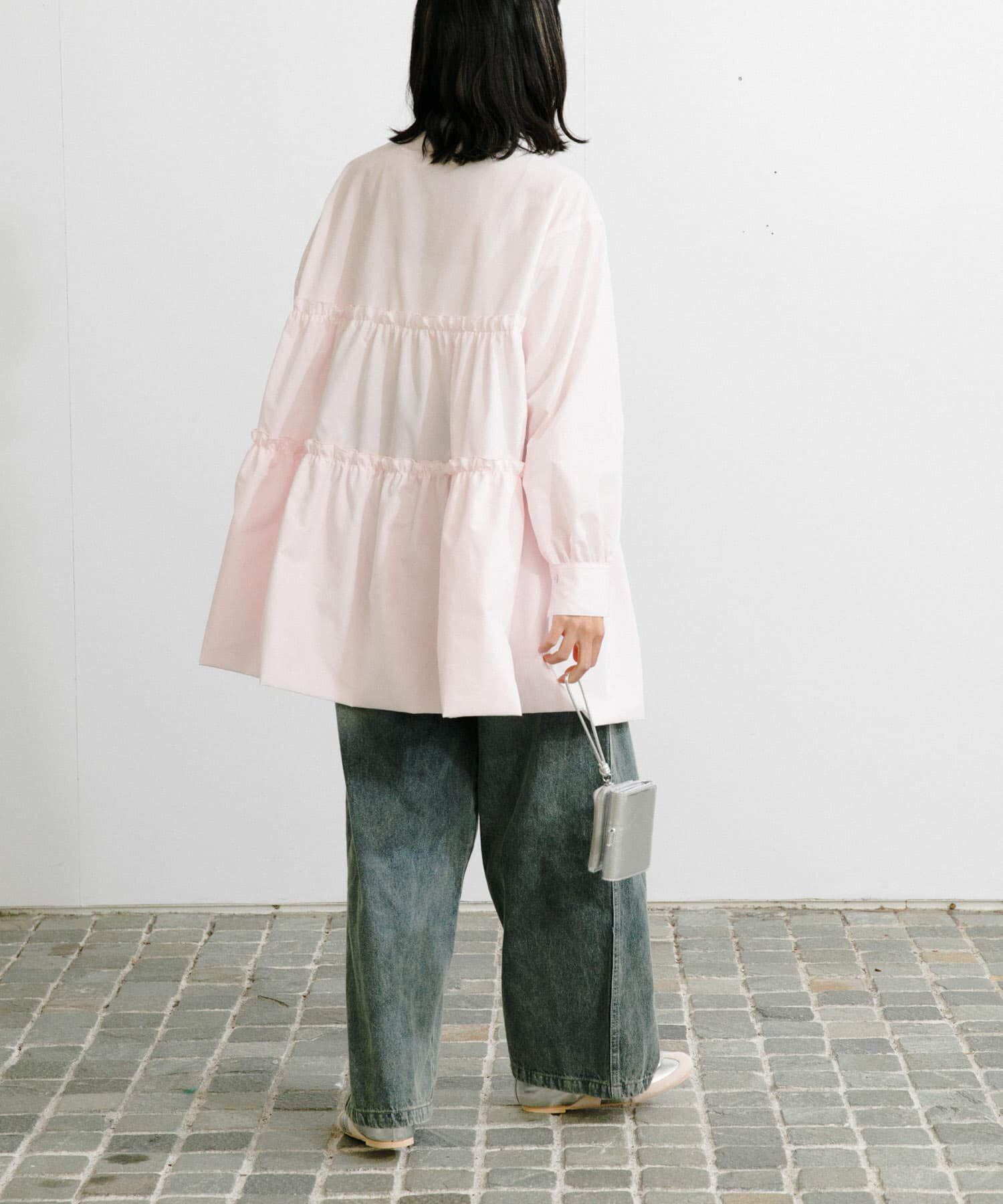  「ティアードバルーンミニワンピース」|ワンピース|