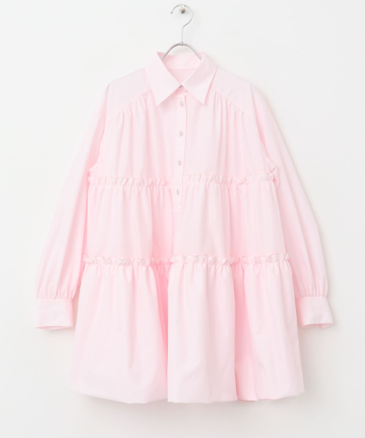  「ティアードバルーンミニワンピース」|ワンピース|