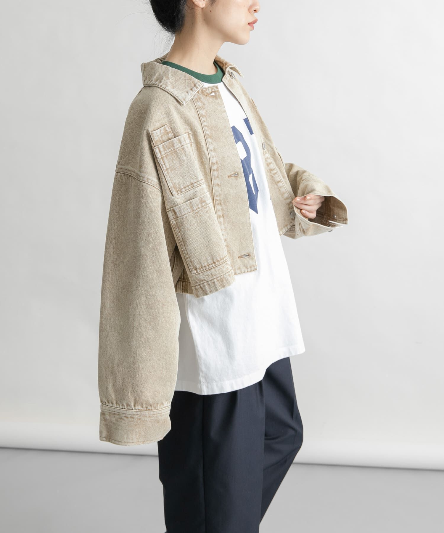  「WIDEデニムジャケット」|デニムジャケット|