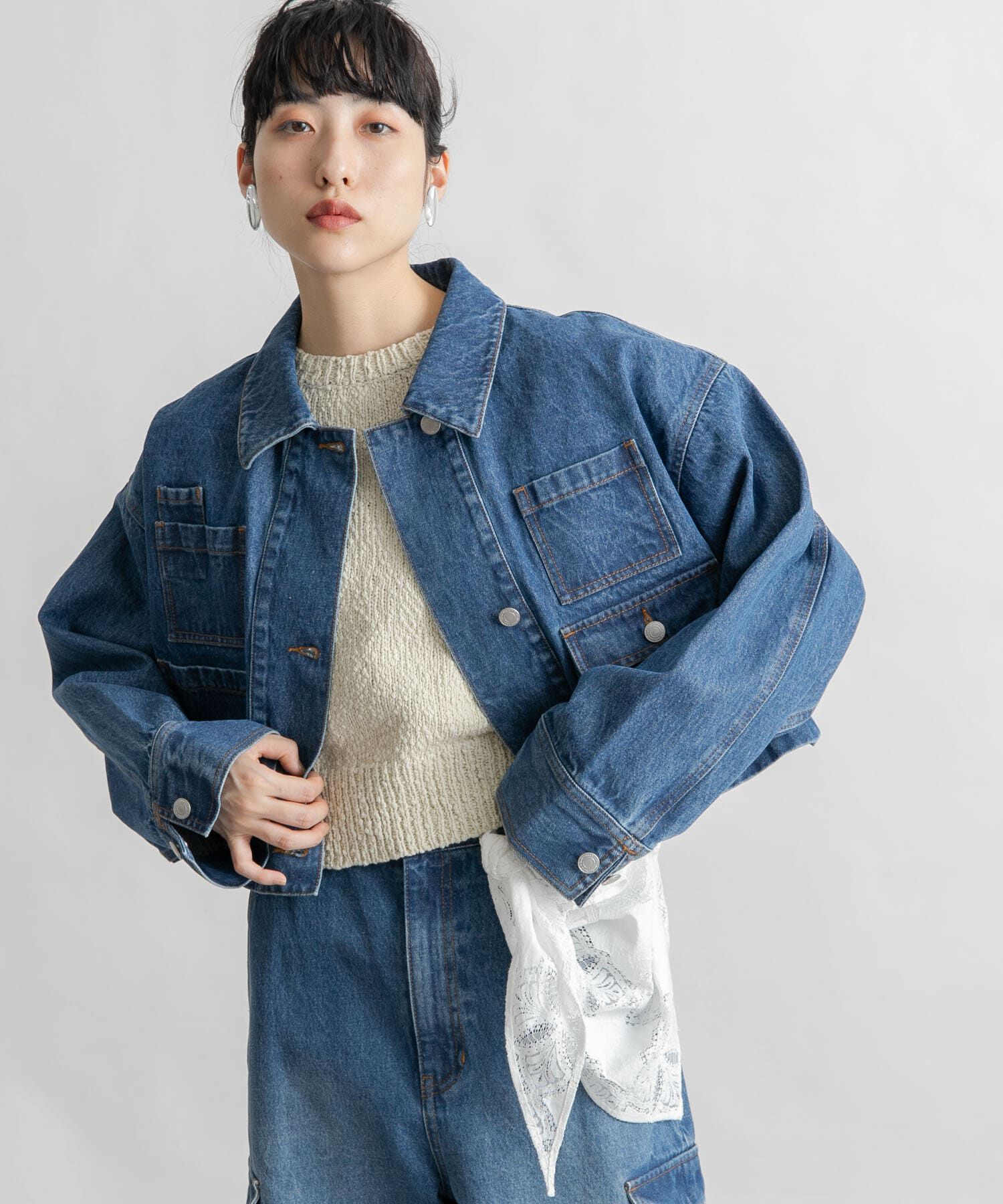  「WIDEデニムジャケット」|デニムジャケット|
