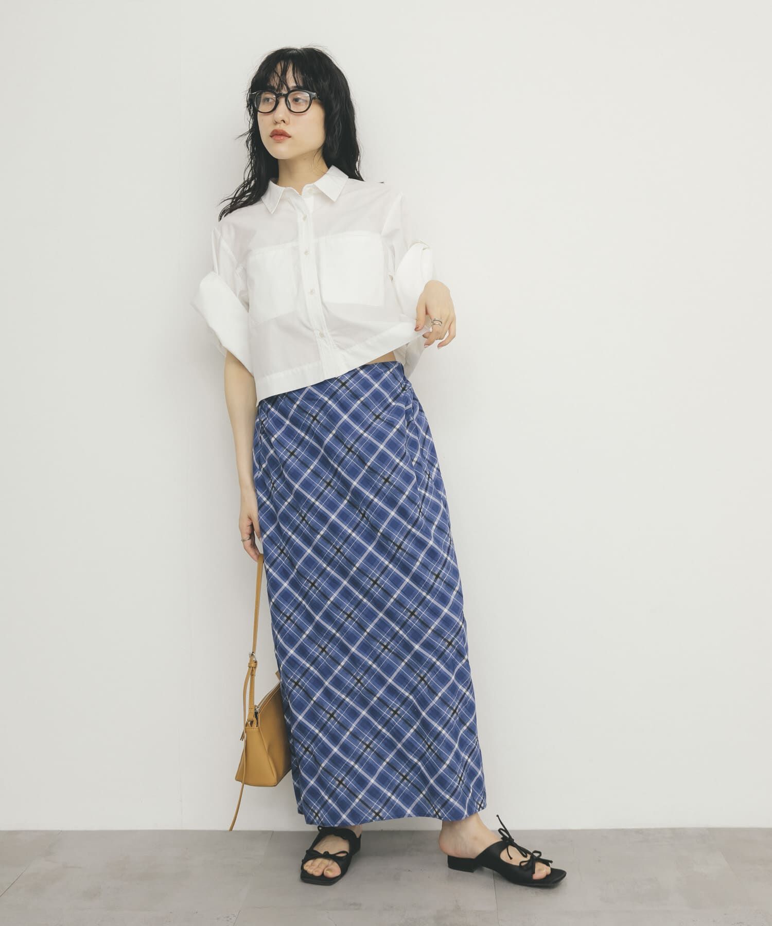  「クロップドハーフスリーブシャツ」|シャツ・ブラウス|