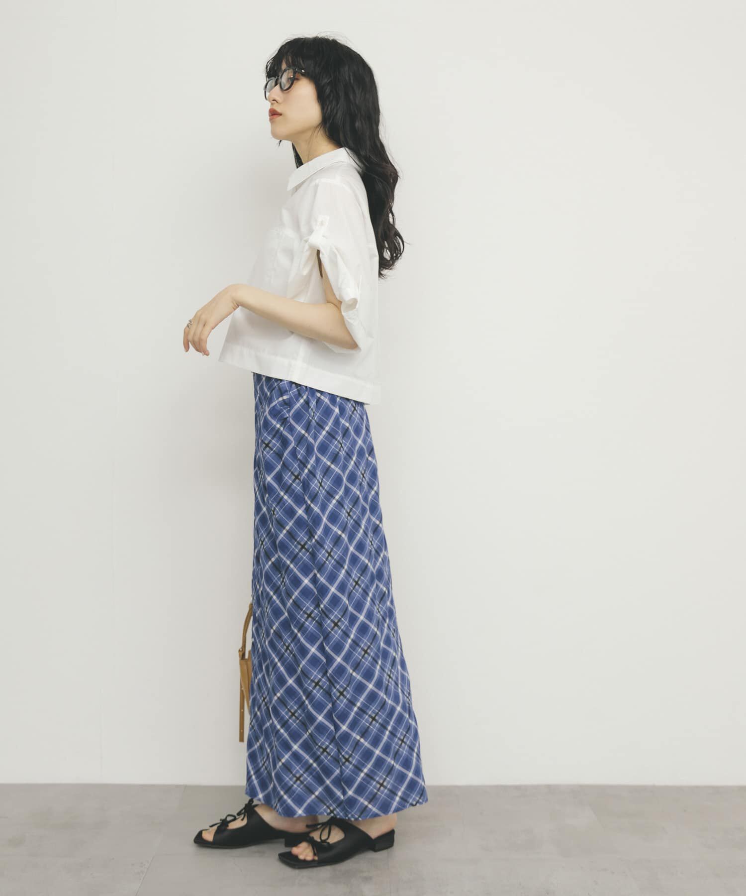  「クロップドハーフスリーブシャツ」|シャツ・ブラウス|